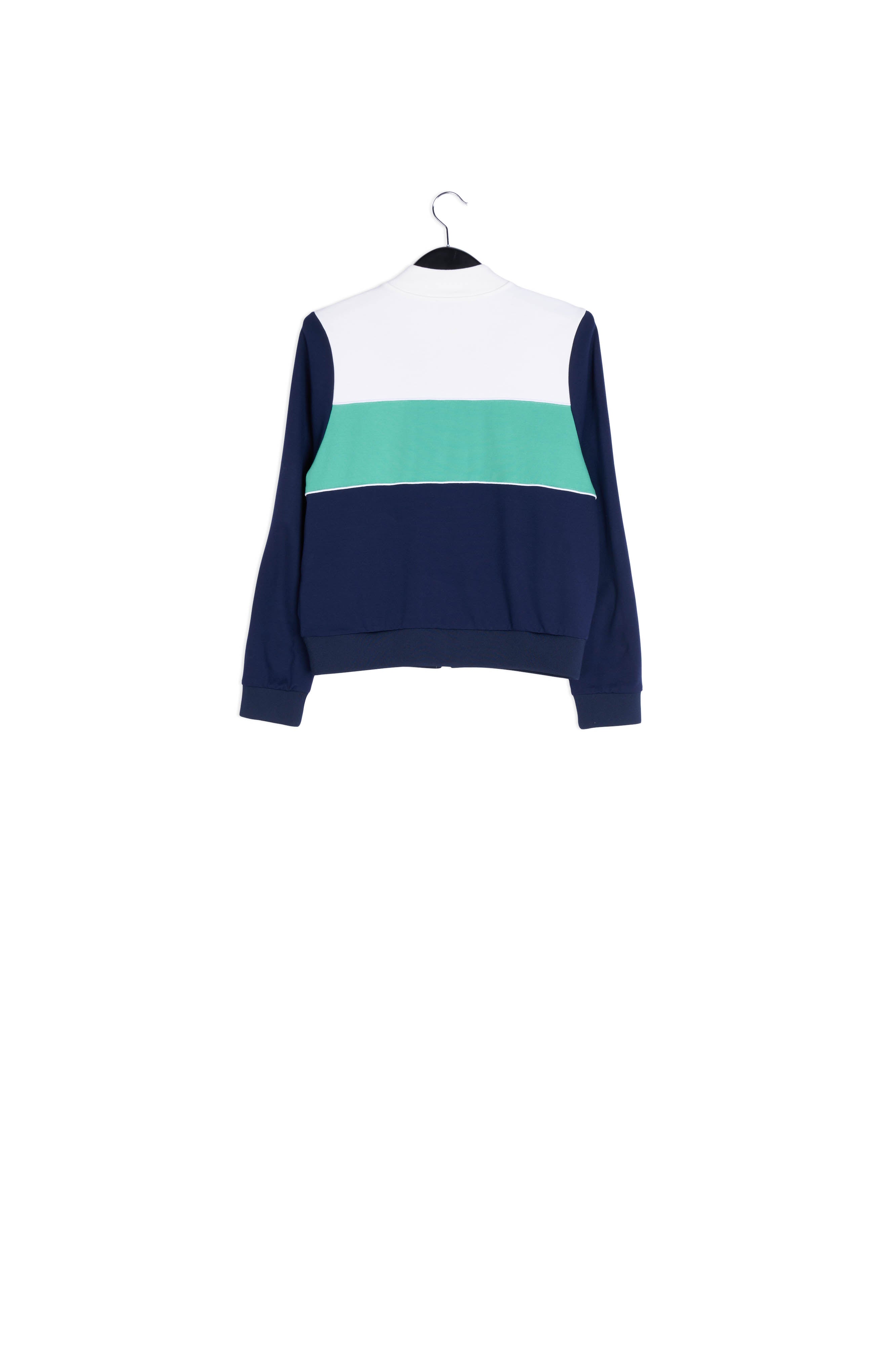 Navy blue, teal and white track jacket RE—SSENTIEL | Essentiel second hand
