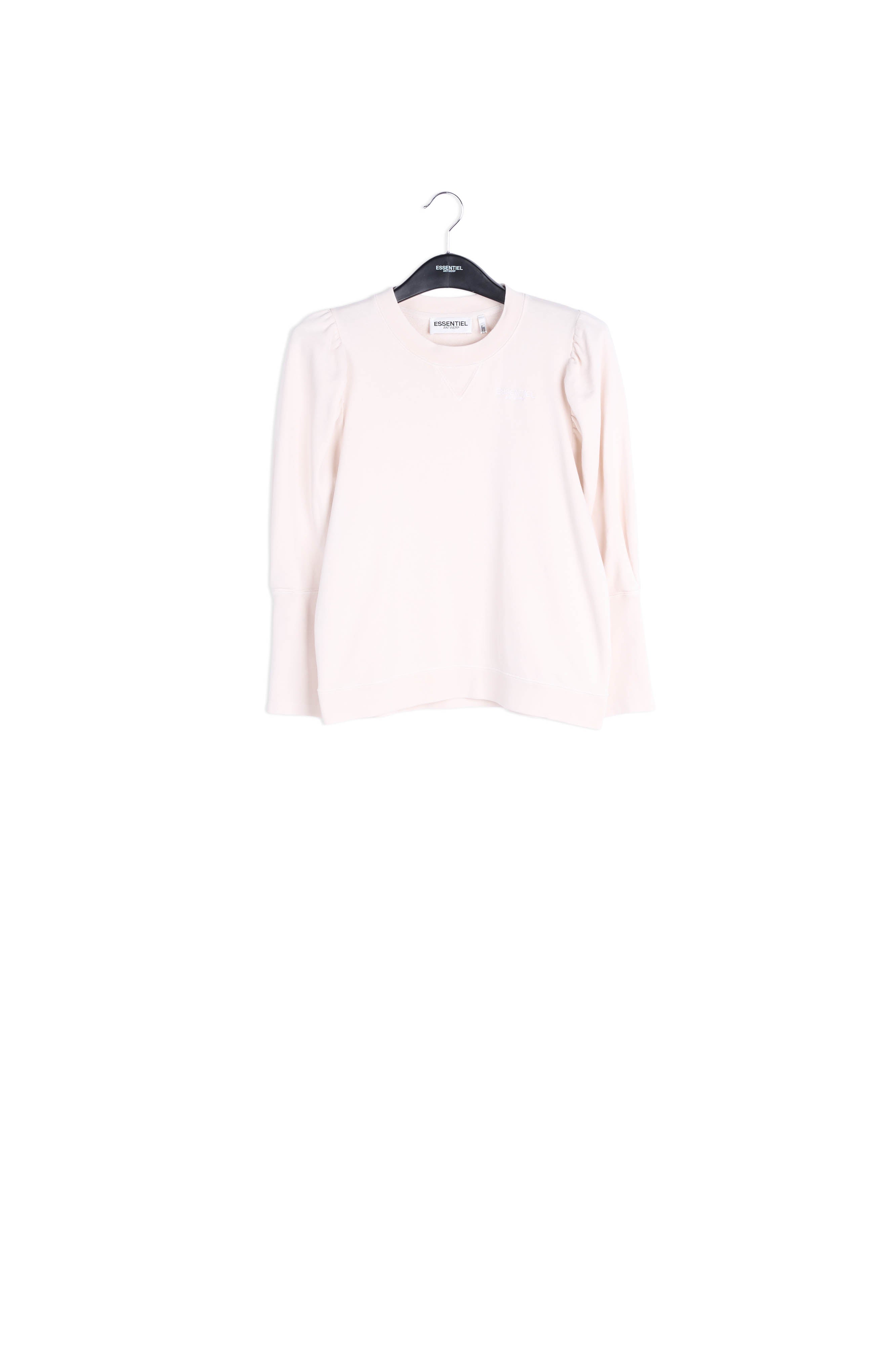 Off-white organic-cotton jersey sweatshirt RE—SSENTIEL | Essentiel second hand