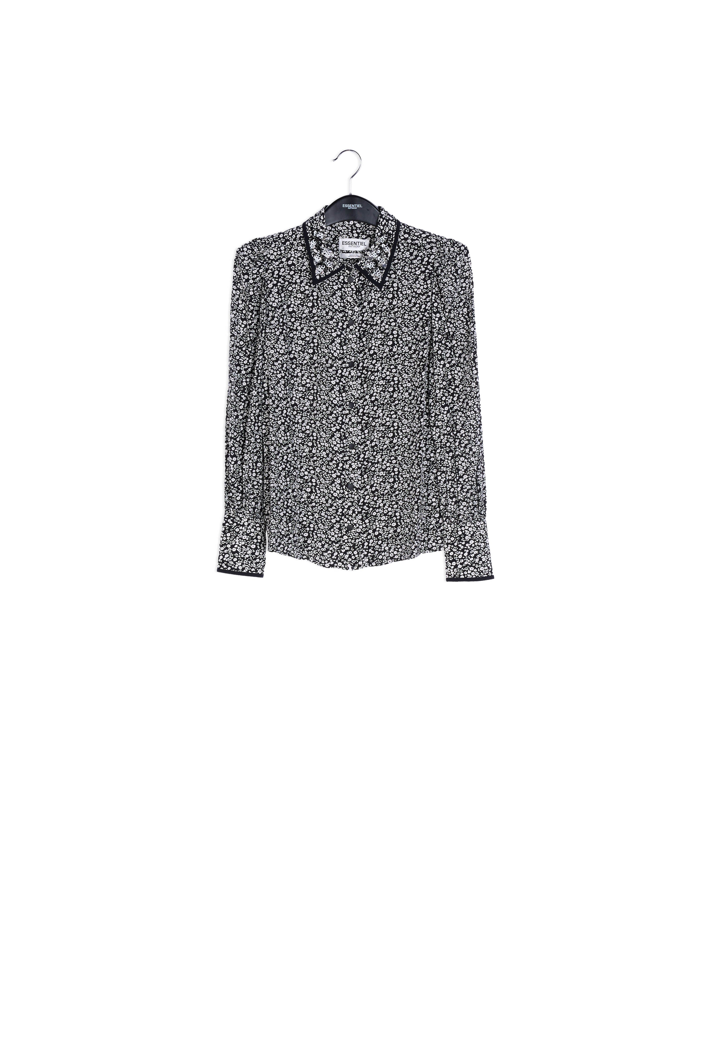 Black and white embellished collar shirt RE—SSENTIEL | Essentiel second hand