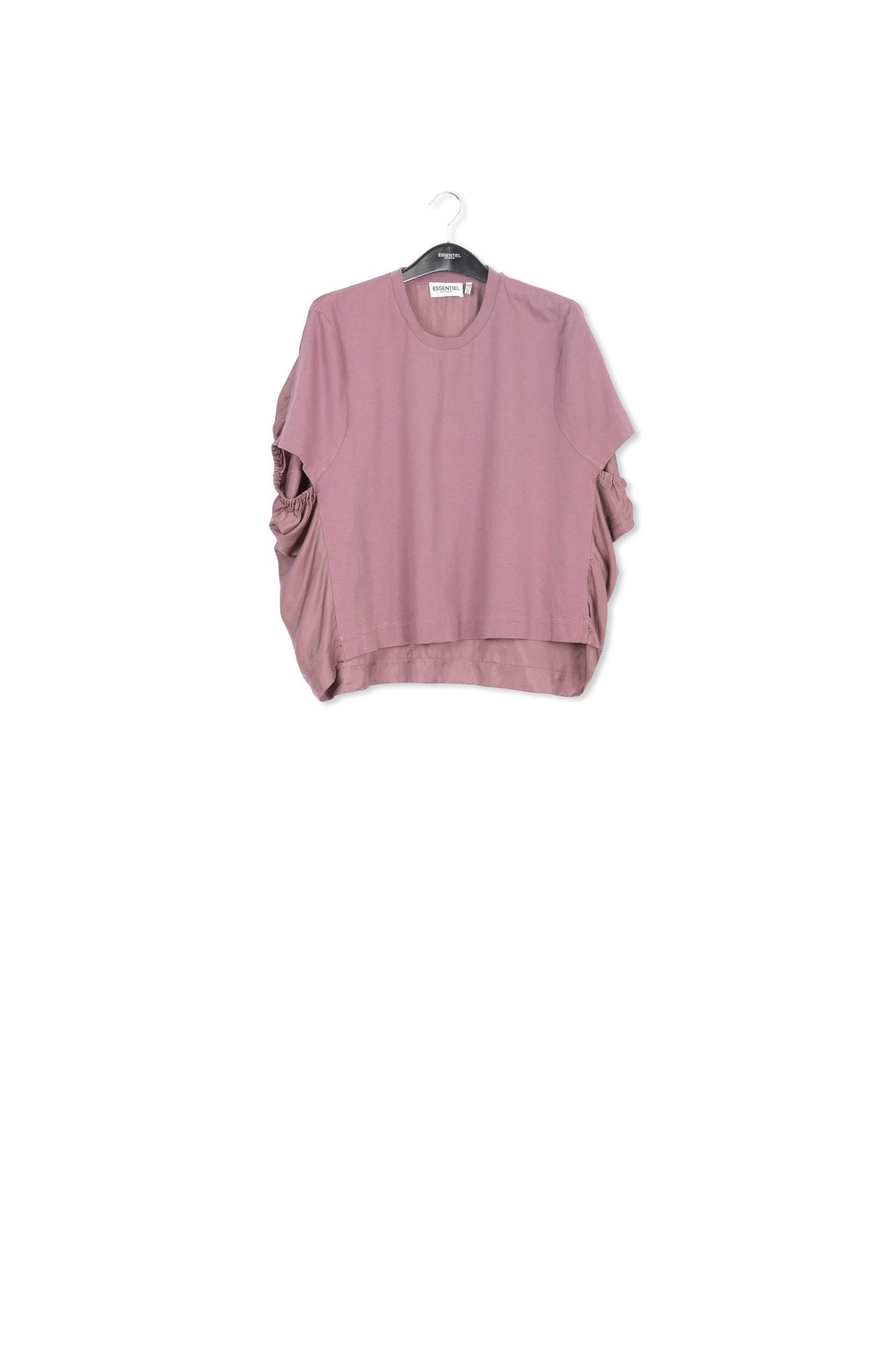 T-shirt mauve avec dos en soie RE—SSENTIEL | Essentiel second hand