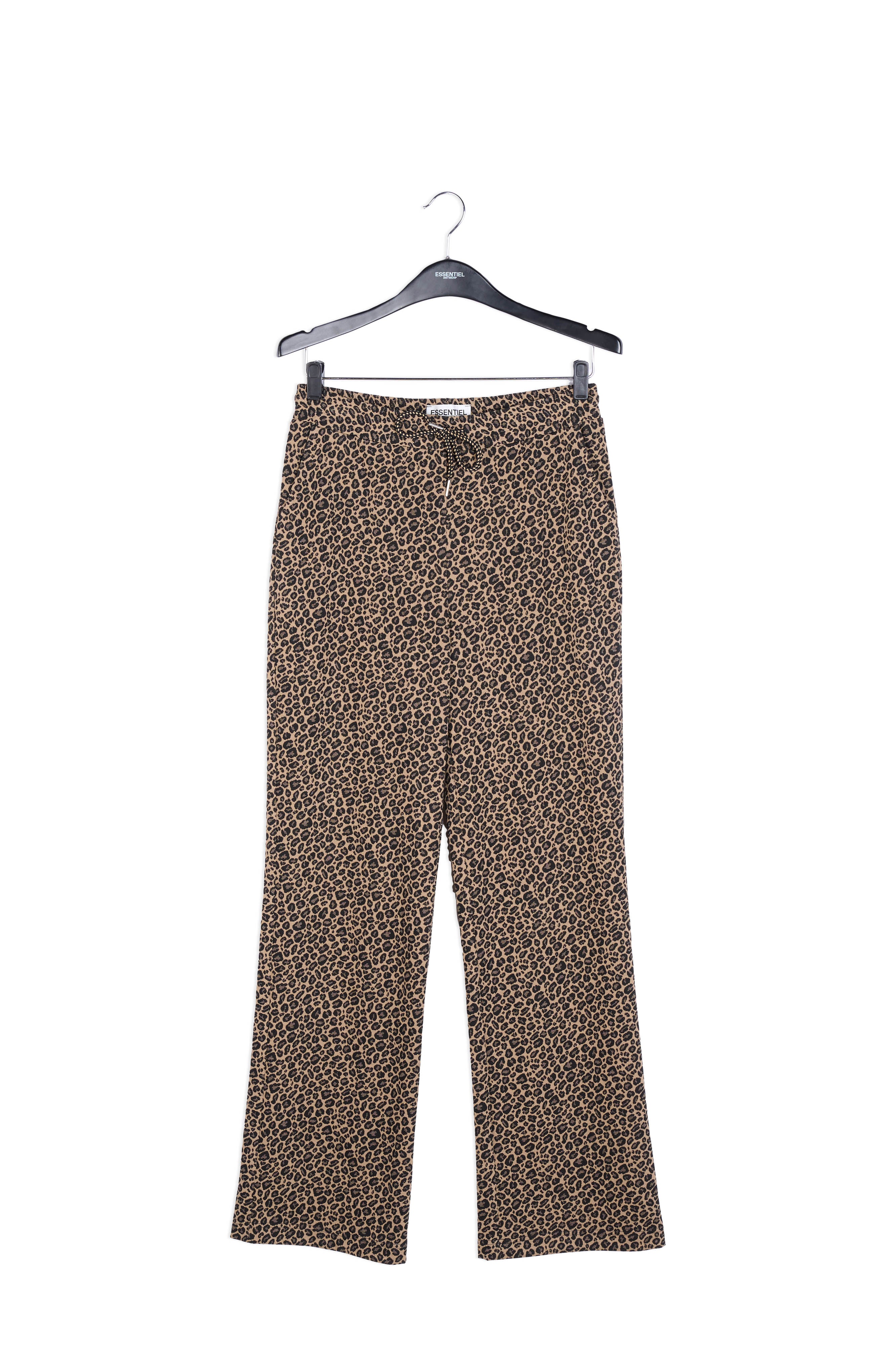 Leopard motif jacquard-knit pants RE—SSENTIEL | Essentiel second hand