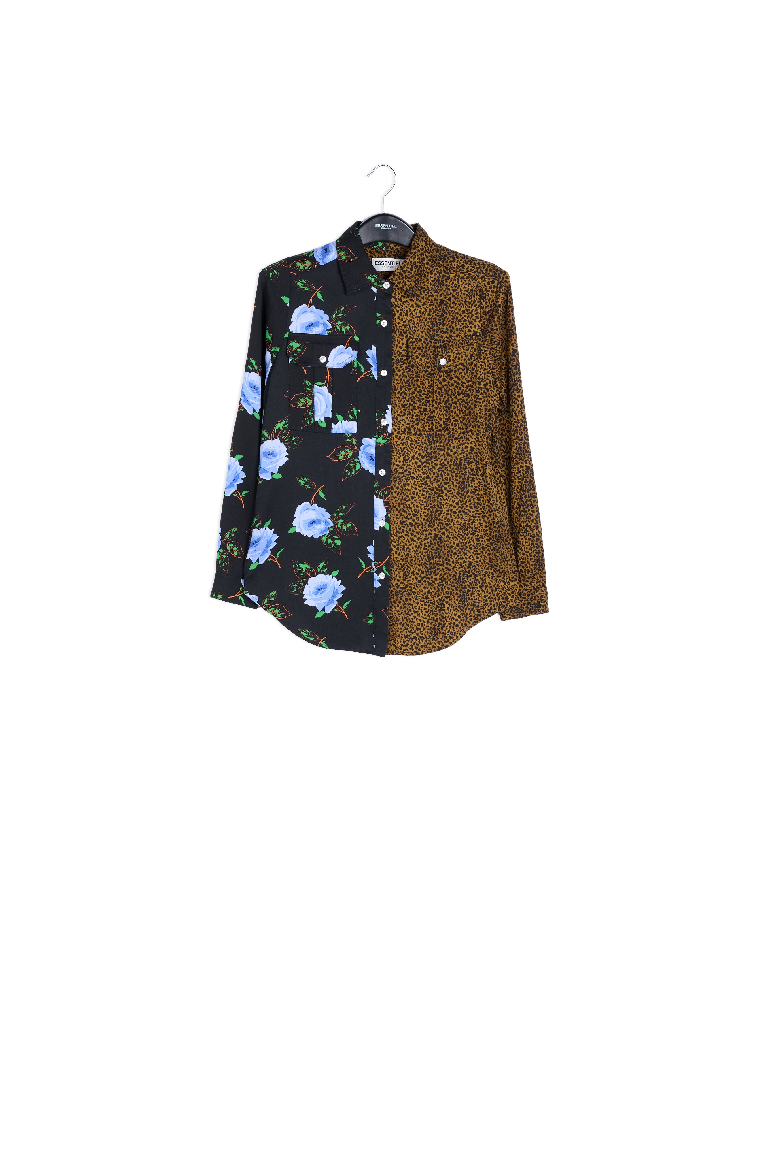 Shirt with dark floral and leopard print RE—SSENTIEL | Essentiel second hand