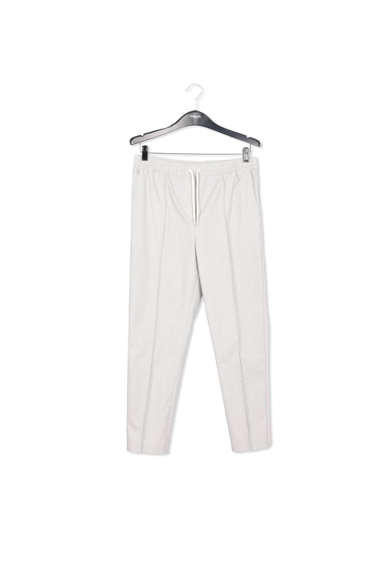 Grey and off-white checked cotton-blend pants RE—SSENTIEL | Essentiel second hand