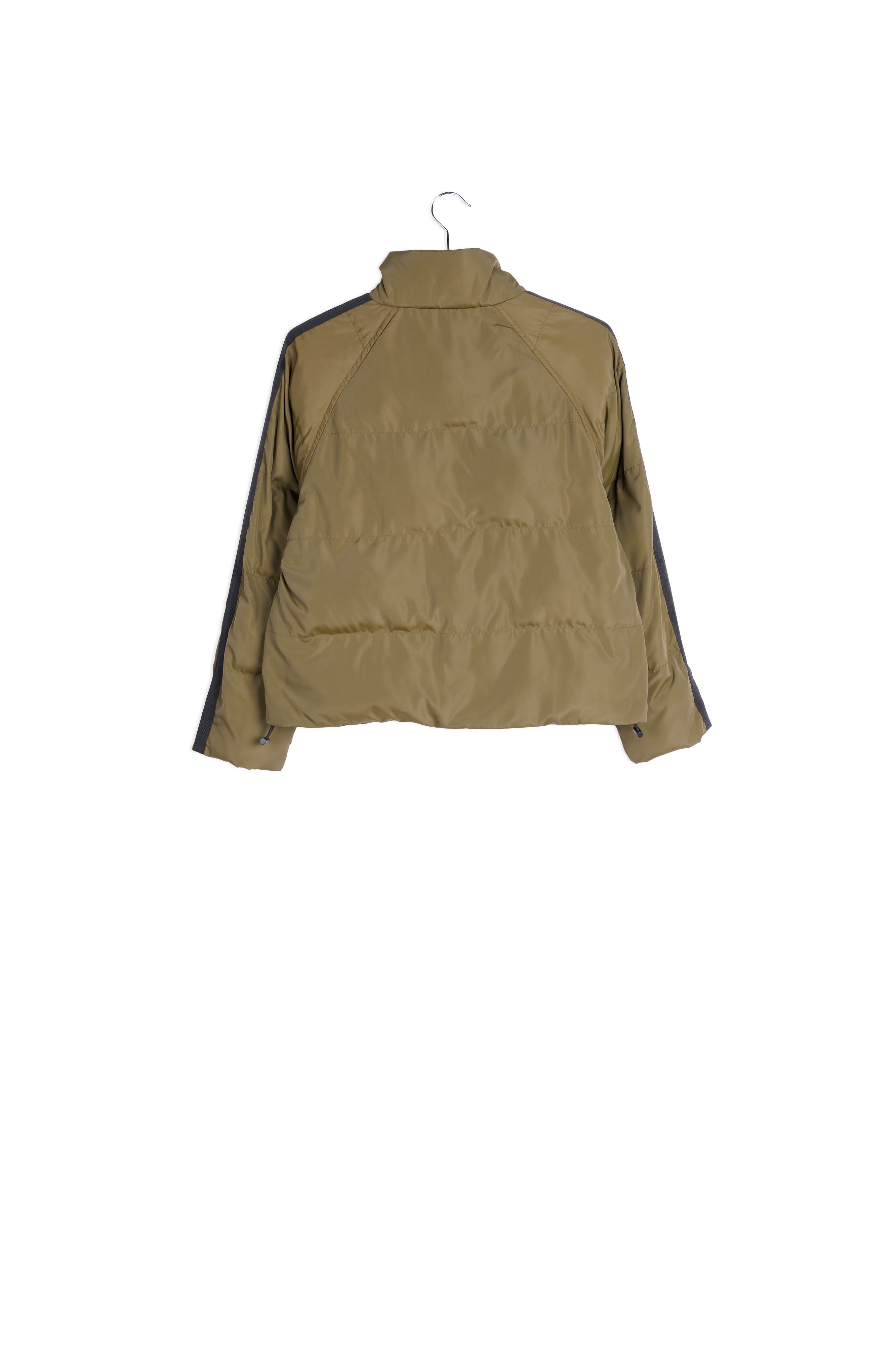 Army green quilted down jacket RE—SSENTIEL | Essentiel second hand