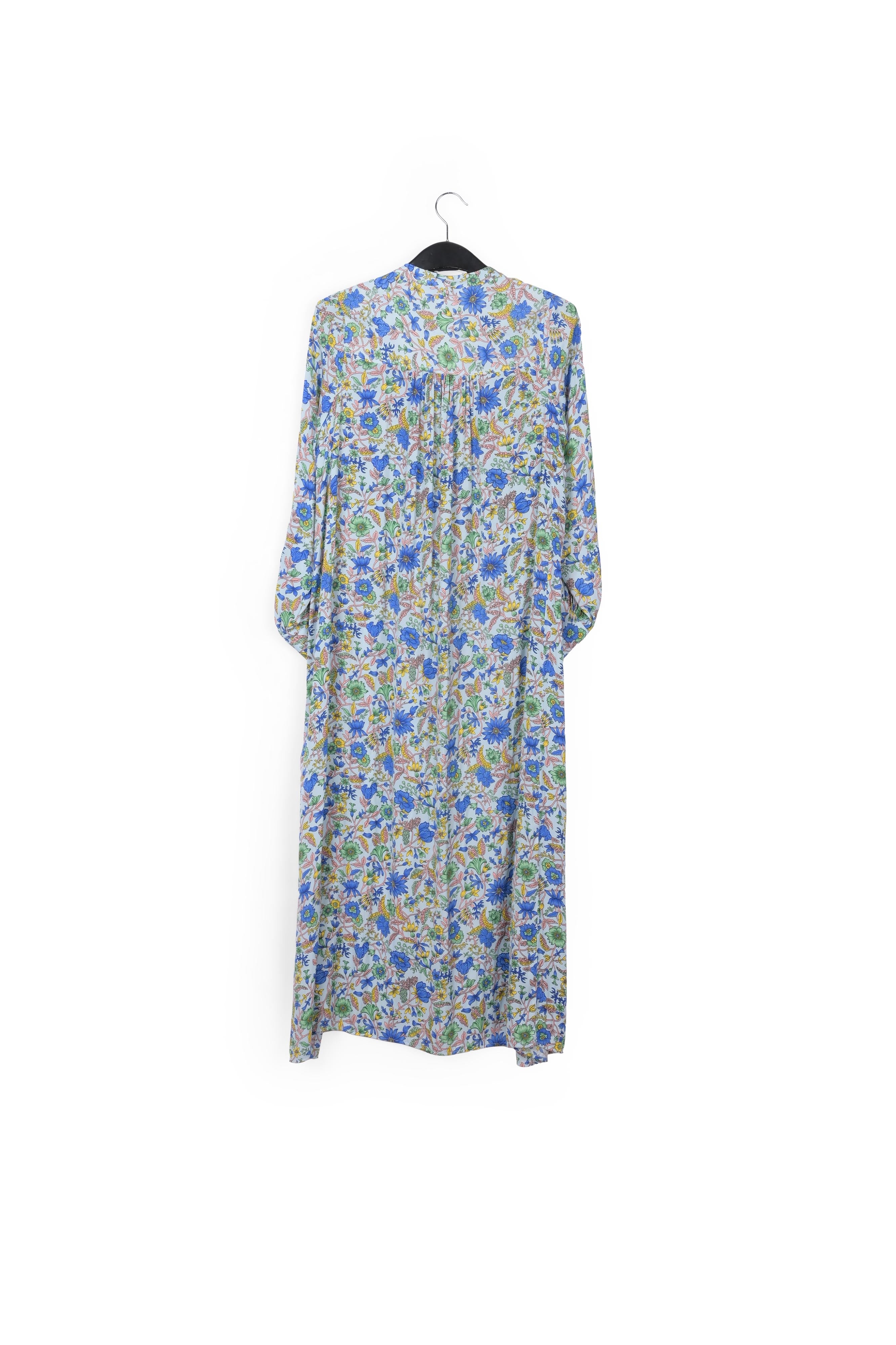 Robe chemise à imprimé fleuri bleu clair RE—SSENTIEL | Essentiel second hand