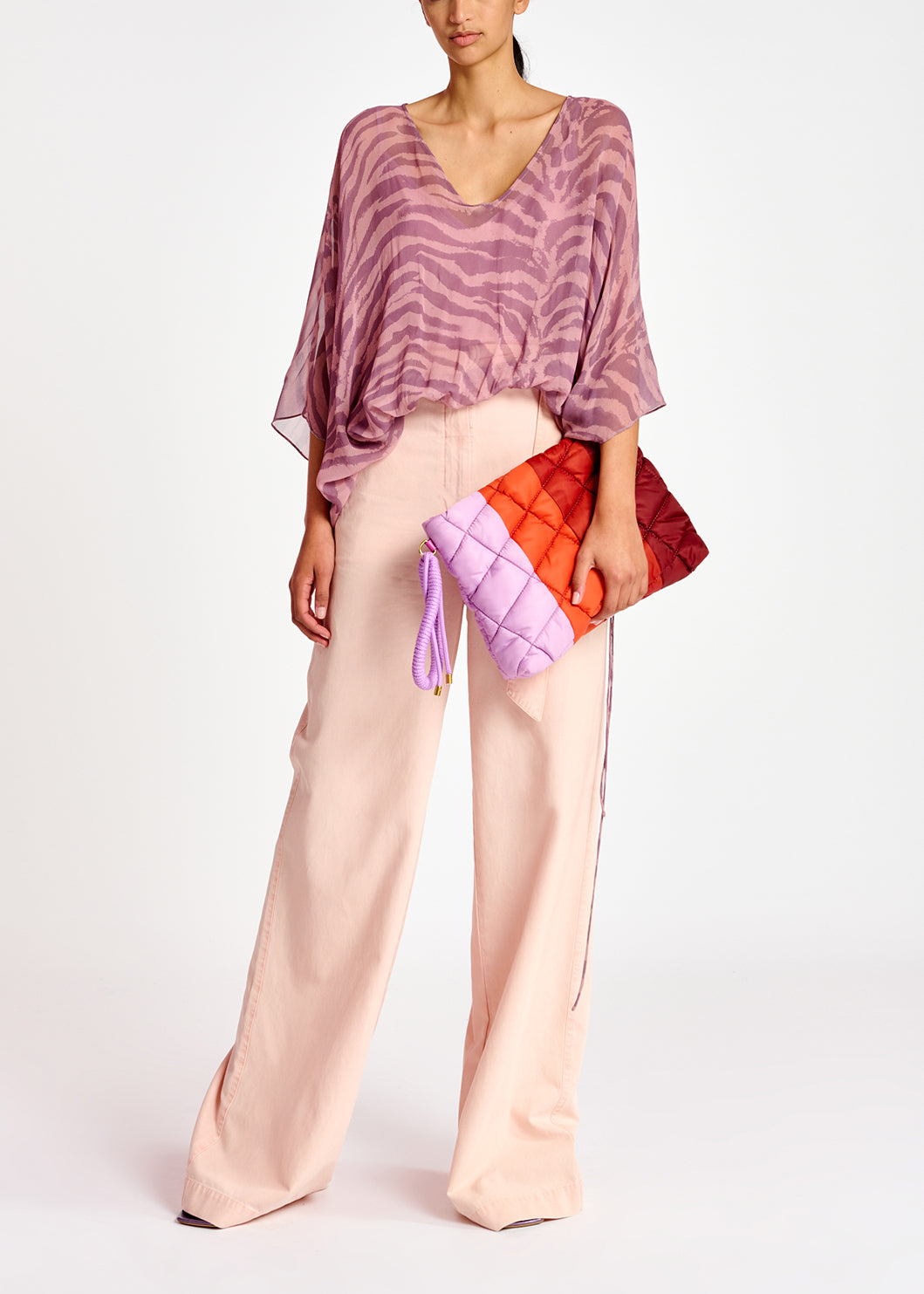 Top ample à  imprimé zèbre lilas RE—SSENTIEL | Essentiel second hand