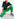 Green loose-fit denim pants Faume - seconde main