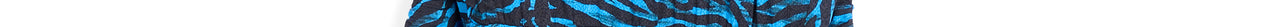 Volumineuze mini-jurk met blauwe en groene zebraprint Faume - seconde main