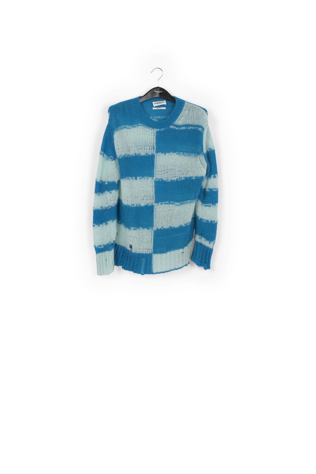 Pull à rayures bleu et bleu clair effet vieilli RE—SSENTIEL | Essentiel second hand