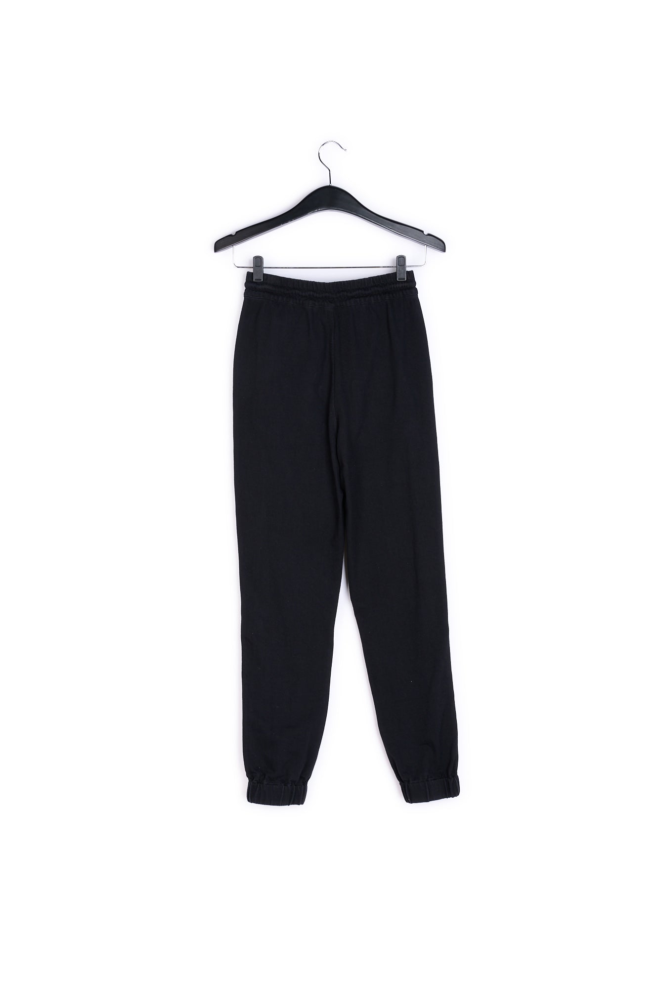 Black track pants with sideseam rib details RE—SSENTIEL | Essentiel second hand