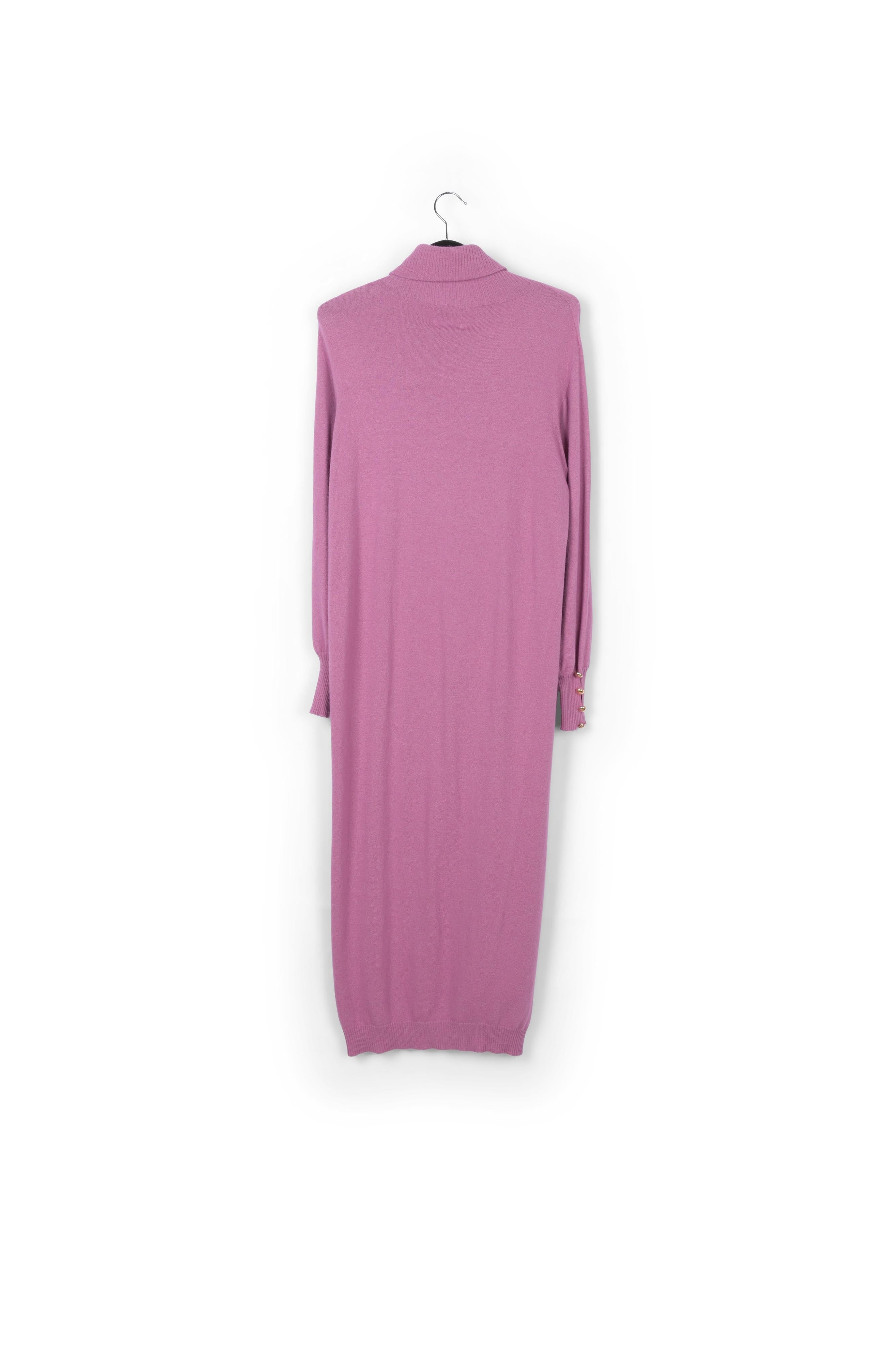 Robe à col roulé en tricot lilas foncé RE—SSENTIEL | Essentiel second hand