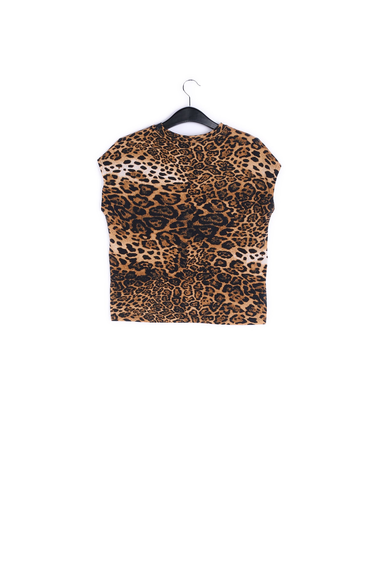 Leopard print organic cotton sleveless top RE—SSENTIEL | Essentiel second hand