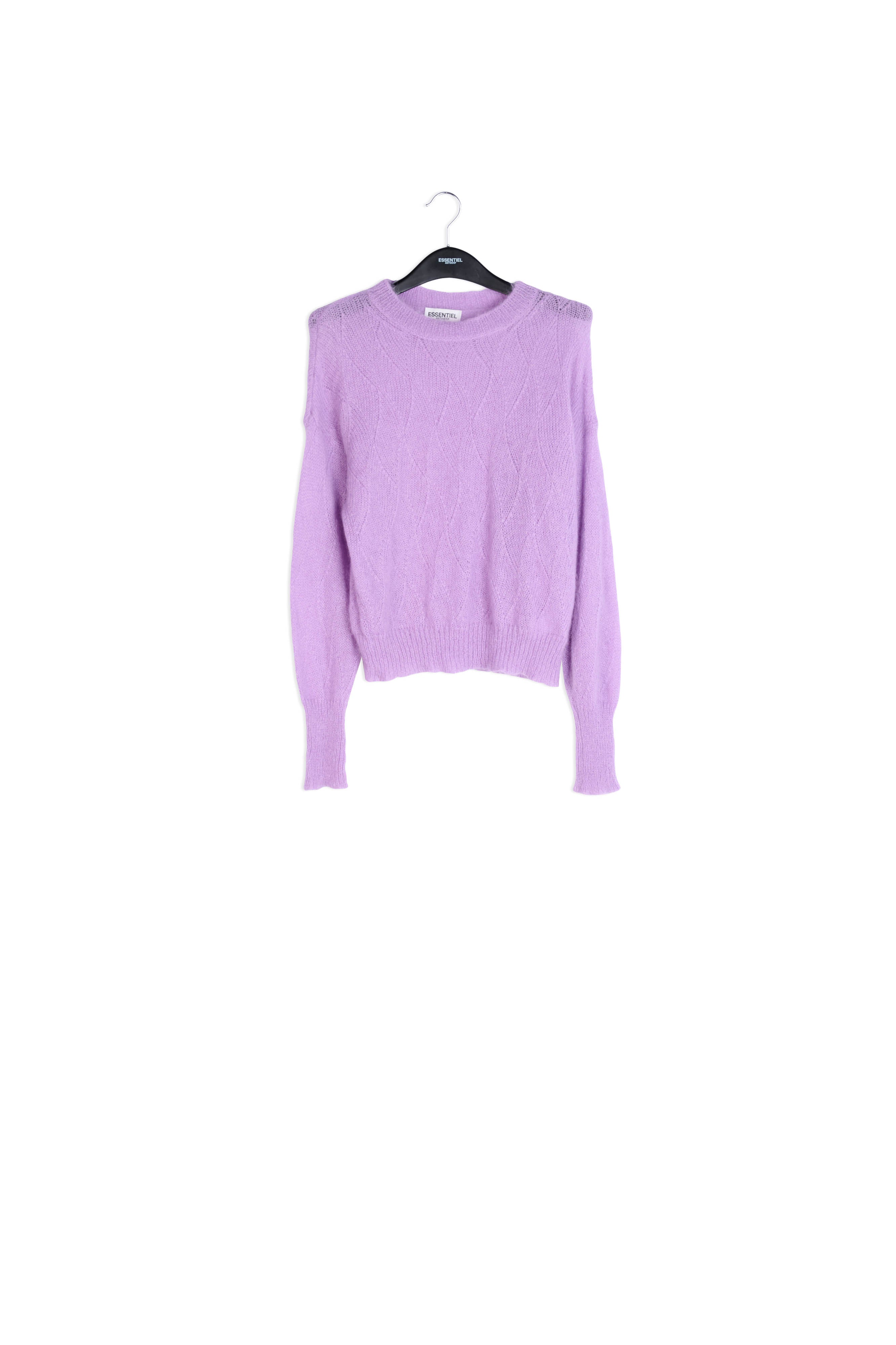 Lilac ajour-knitted mohair sweater RE—SSENTIEL | Essentiel second hand