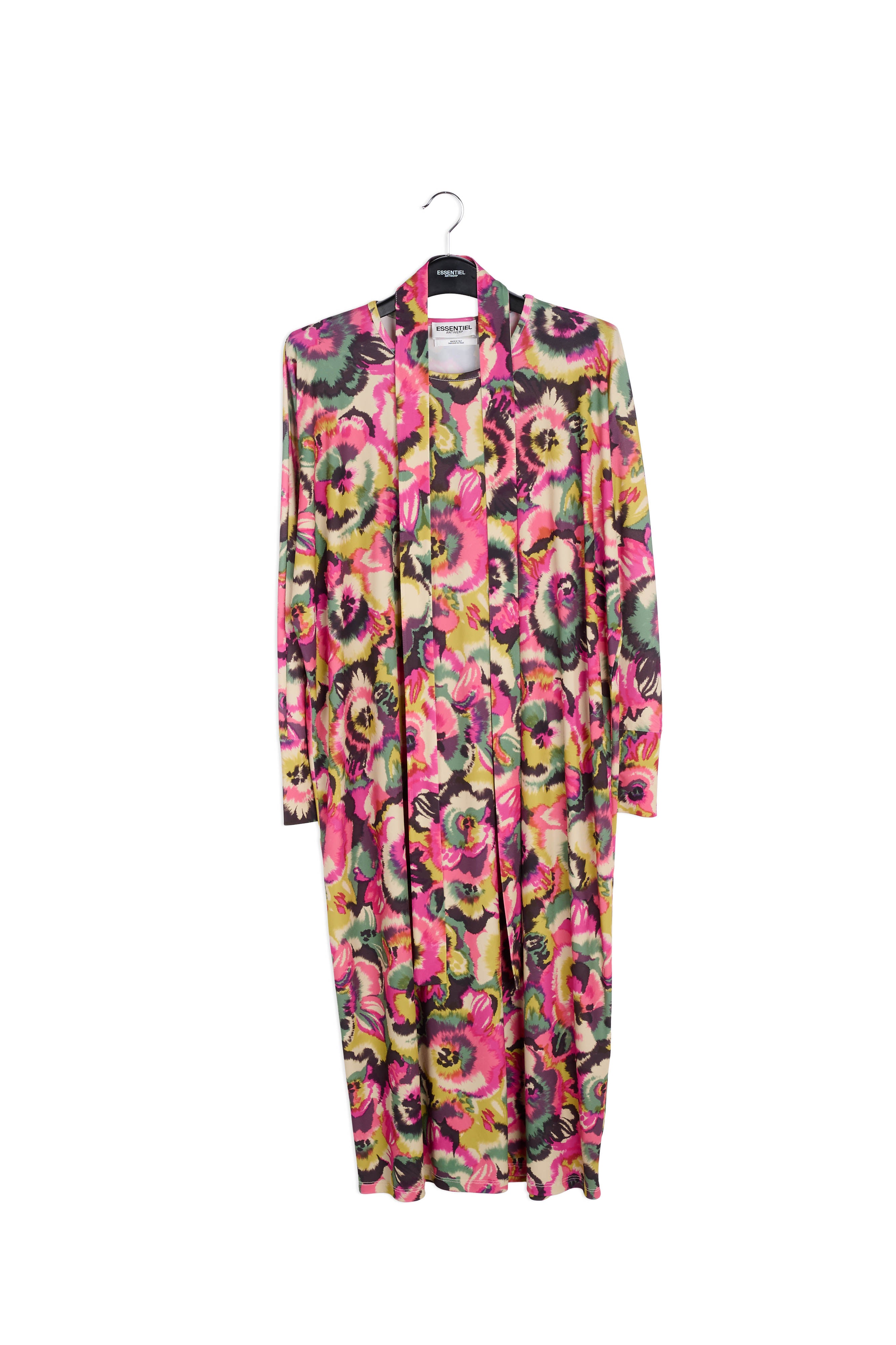 Multicolor midi-length dress with floral print RE—SSENTIEL | Essentiel second hand