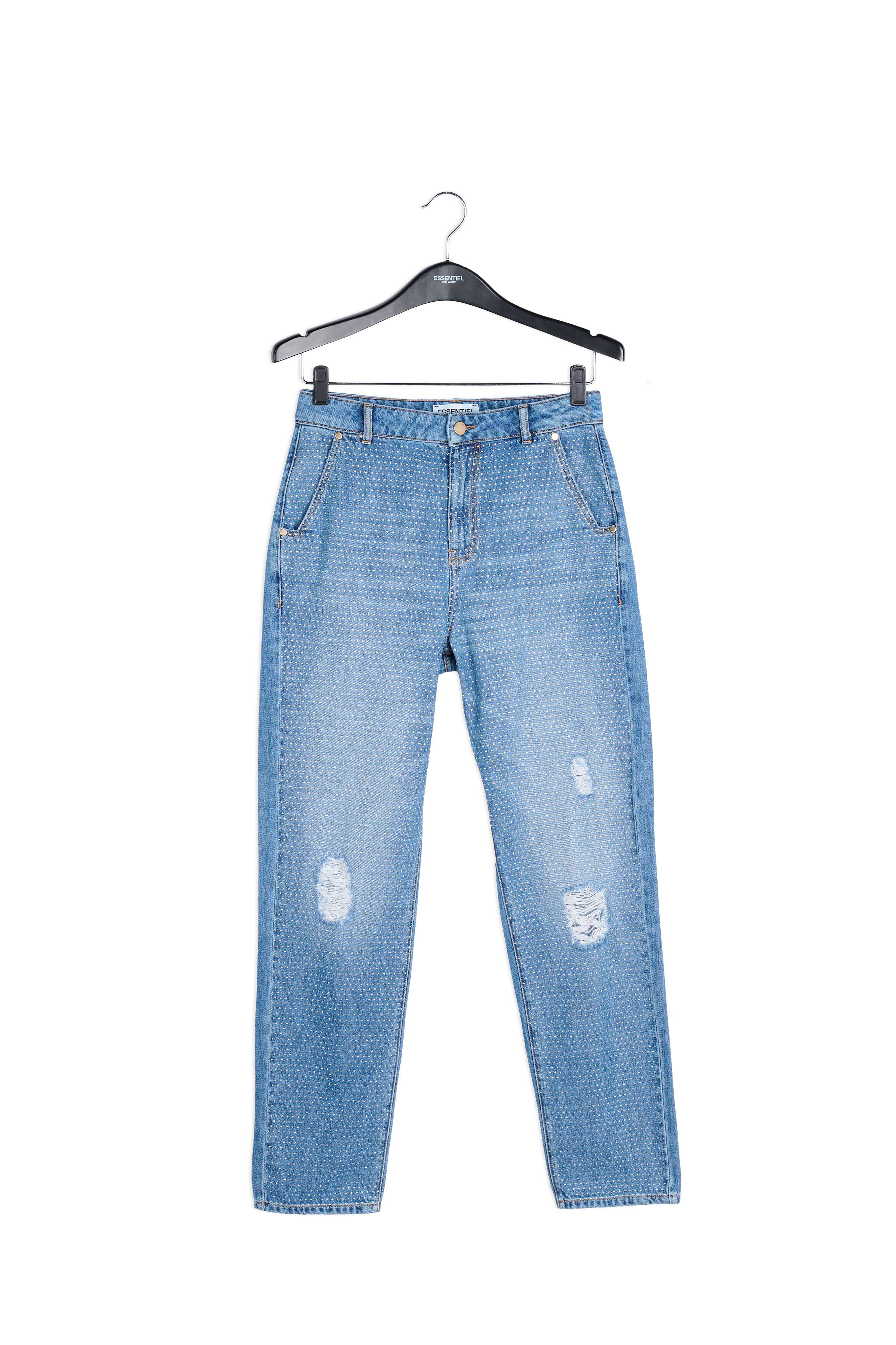 Distressed rhinestone-embellished jeans RE—SSENTIEL | Essentiel second hand