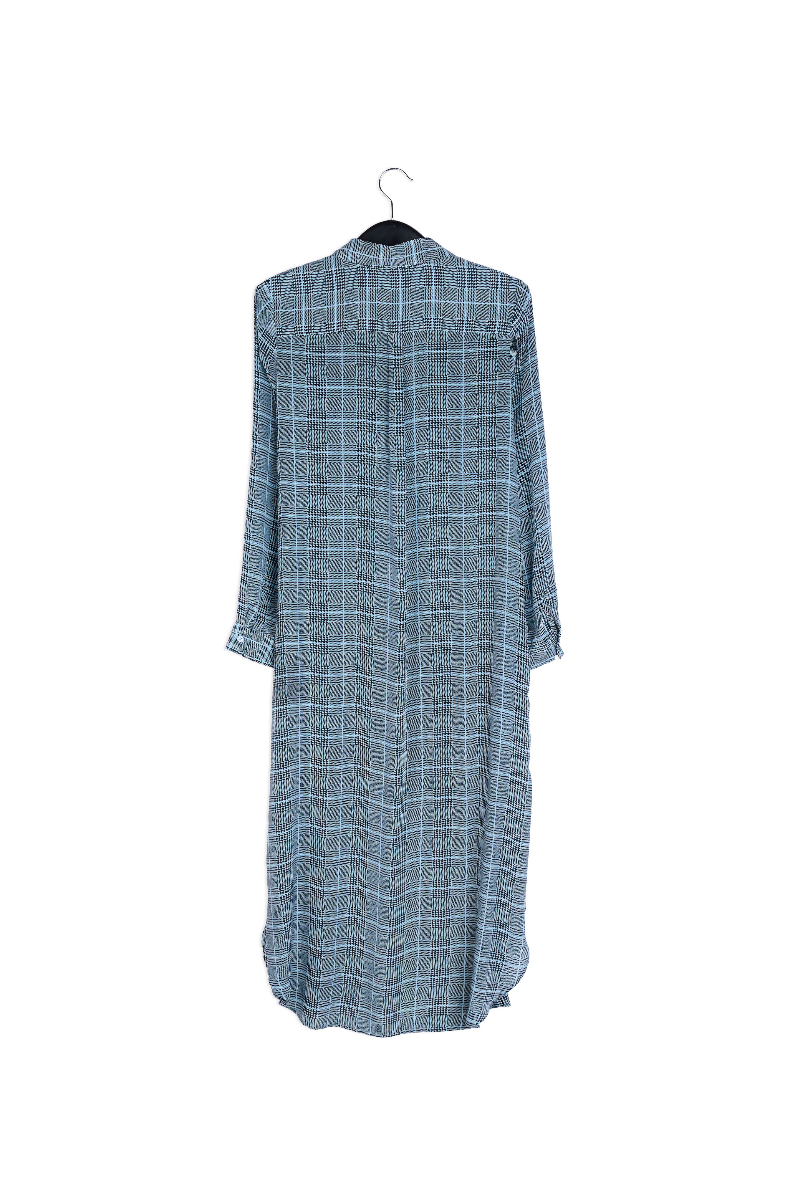 Large check silk shirt dress RE—SSENTIEL | Essentiel second hand