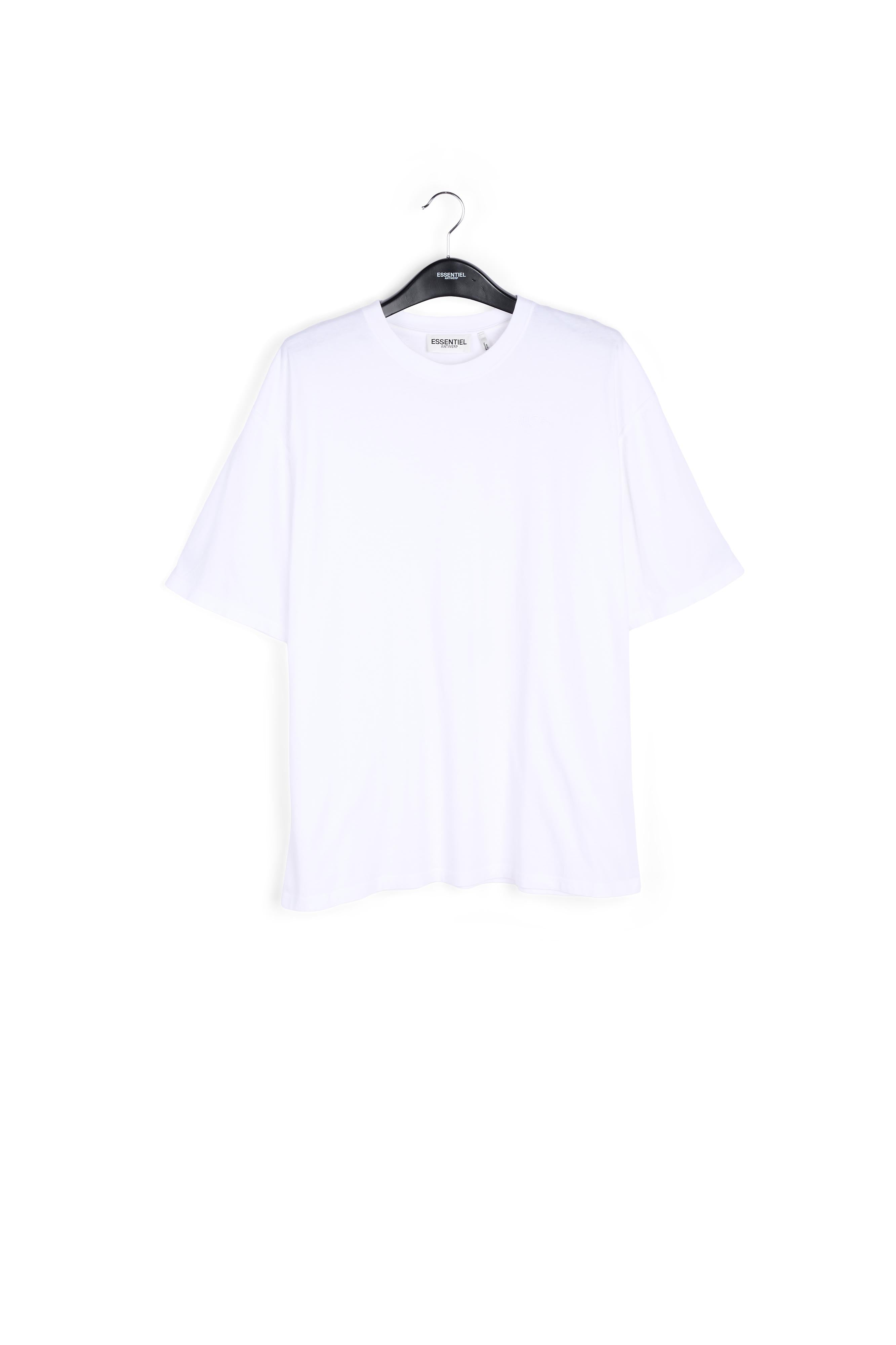 Off-white oversized organic cotton t-shirt RE—SSENTIEL | Essentiel second hand