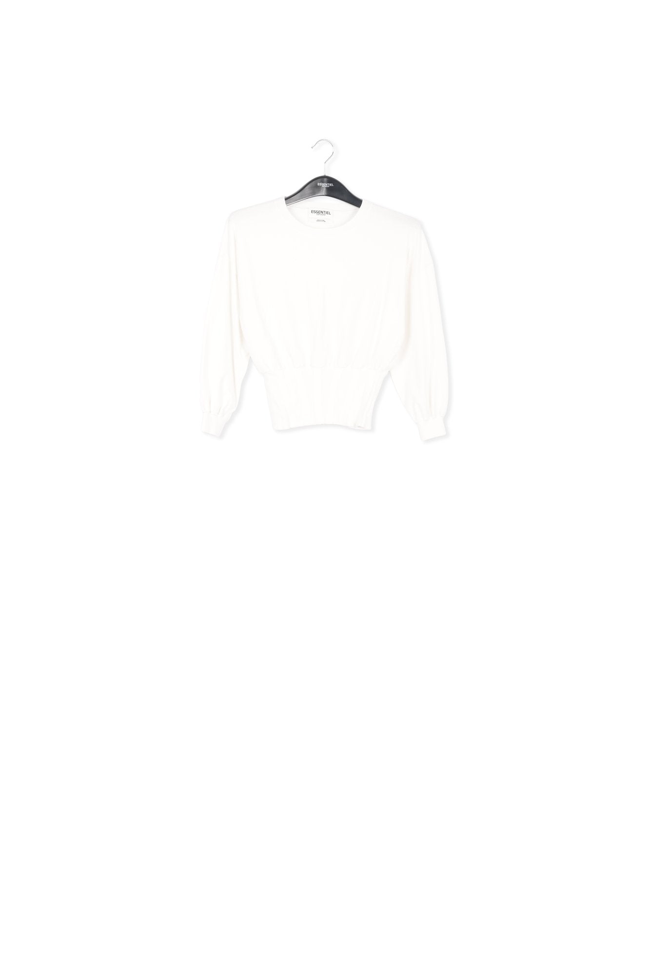 White knitted sweater with fitted waist RE—SSENTIEL | Essentiel second hand