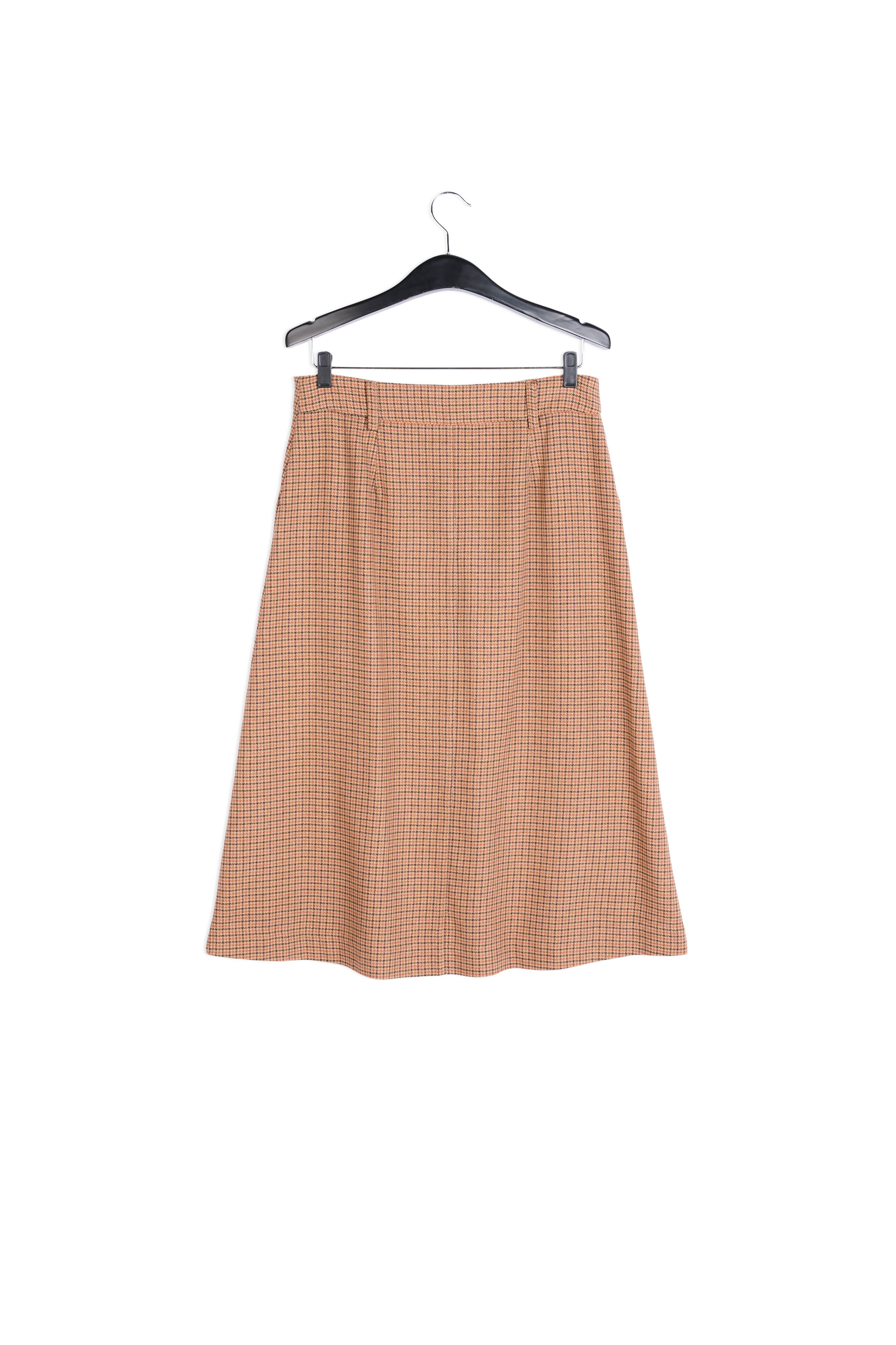 Brown check midi-length skirt RE—SSENTIEL | Essentiel second hand