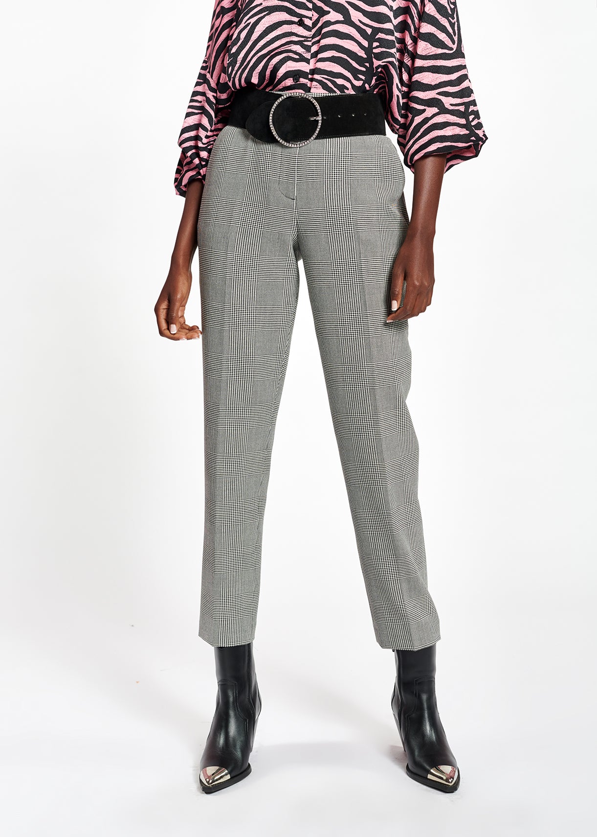 Black and white checked pants RE—SSENTIEL | Essentiel second hand