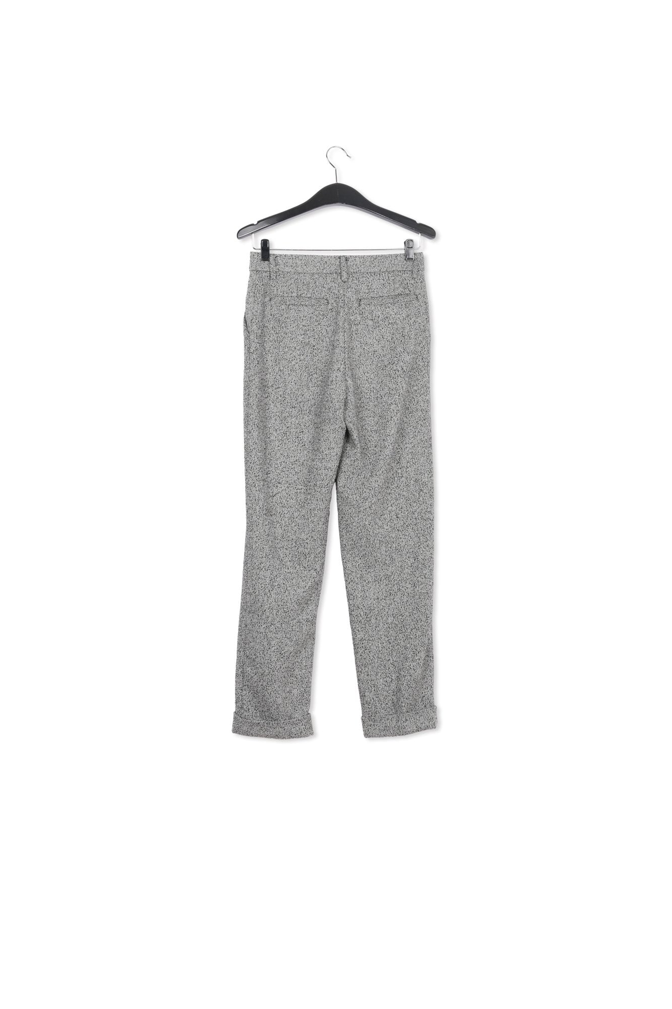 Grey mélange carrot-shaped pants RE—SSENTIEL | Essentiel second hand