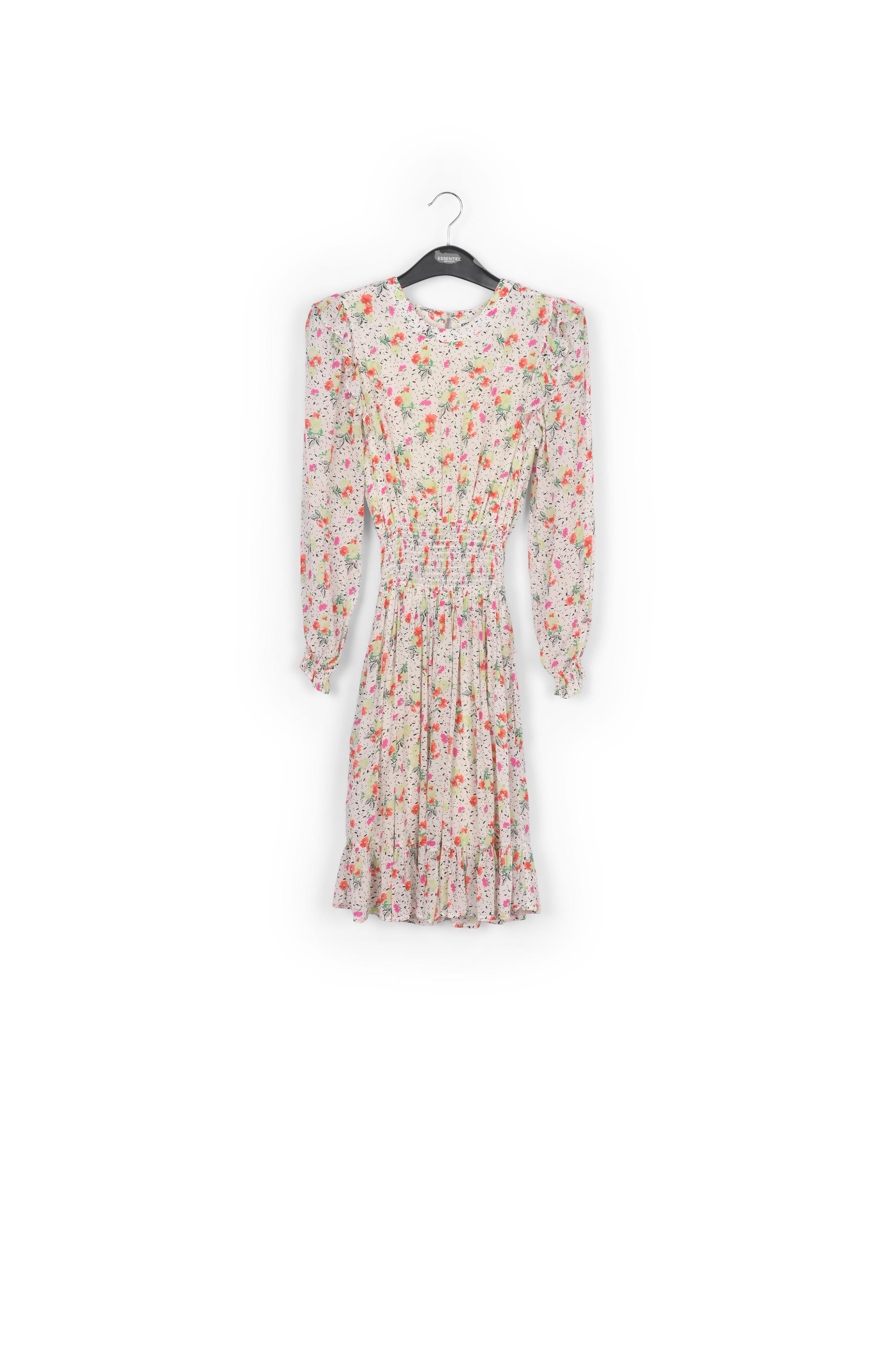 Robe midi blanc cassé à imprimé floral RE—SSENTIEL | Essentiel second hand