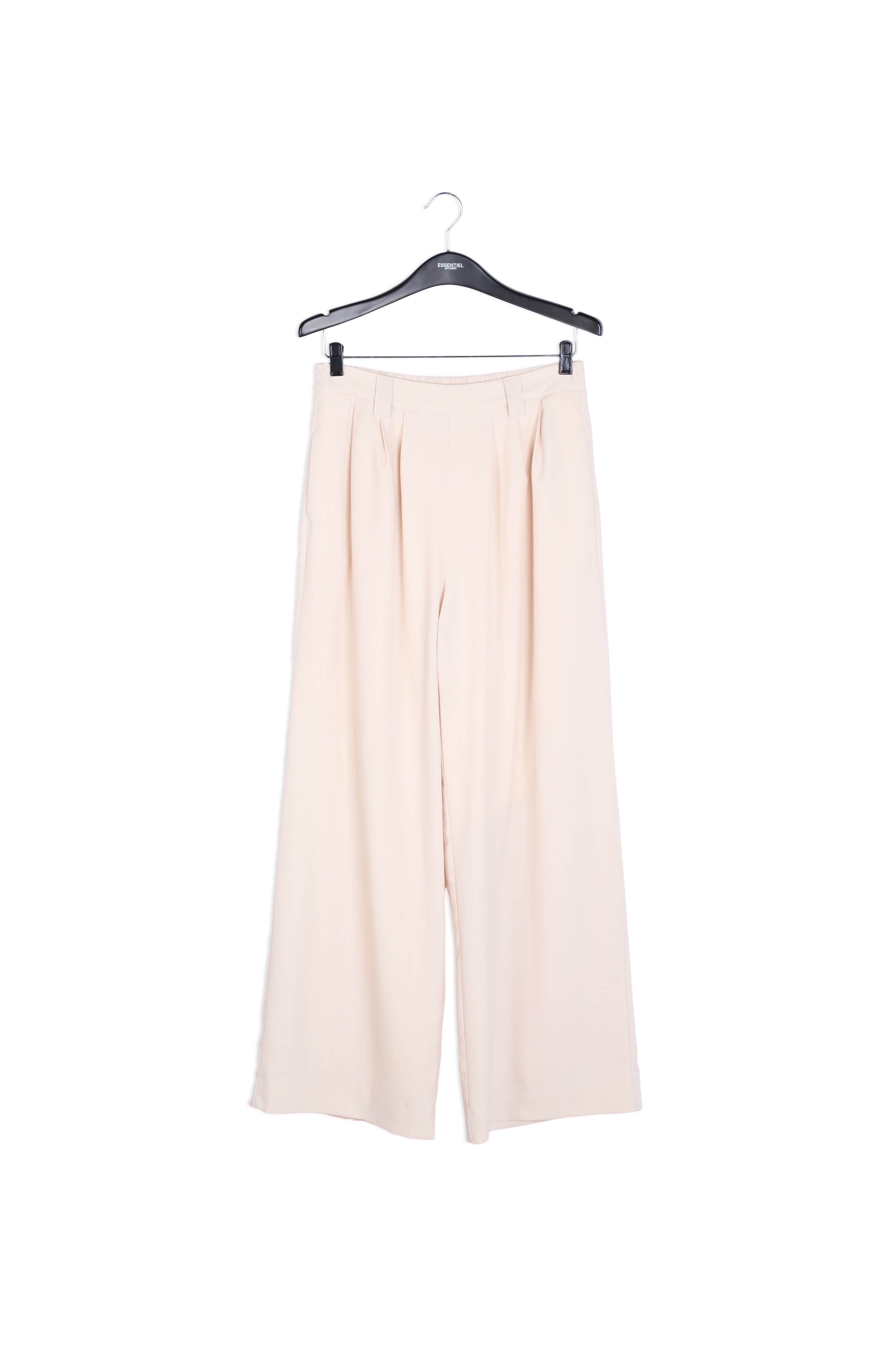 Ecru wide-leg pants RE—SSENTIEL | Essentiel second hand