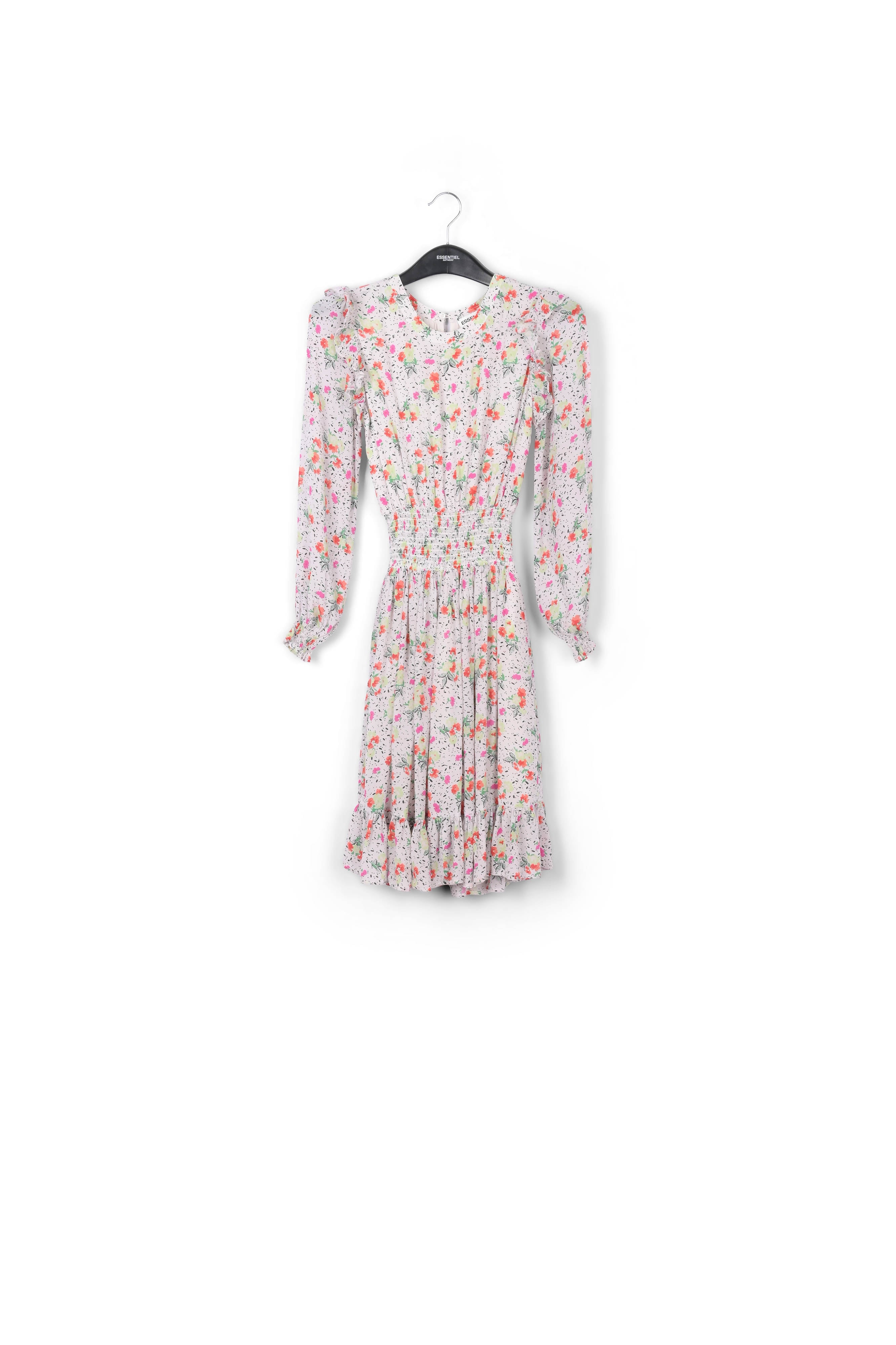 Robe midi blanc cassé à imprimé floral RE—SSENTIEL | Essentiel second hand