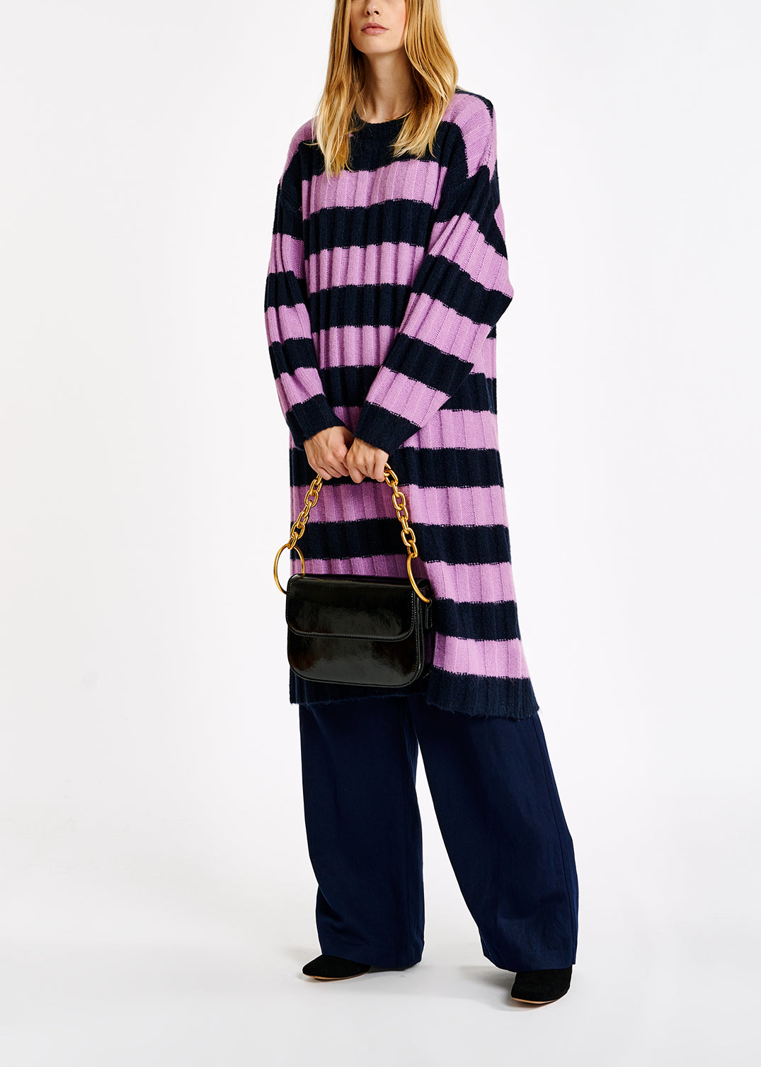 Astripes long dress RE—SSENTIEL | Essentiel second hand