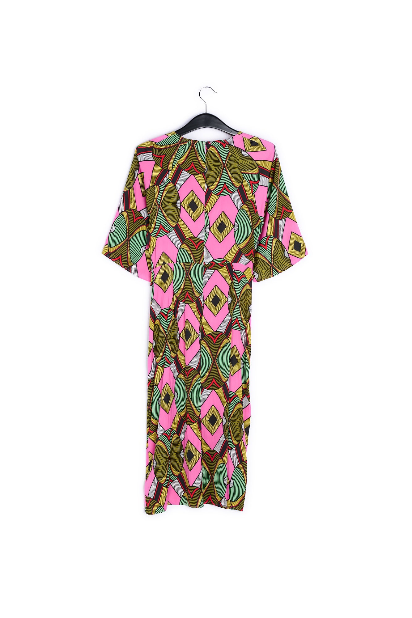Multicolored graphic-print midi dress RE—SSENTIEL | Essentiel second hand