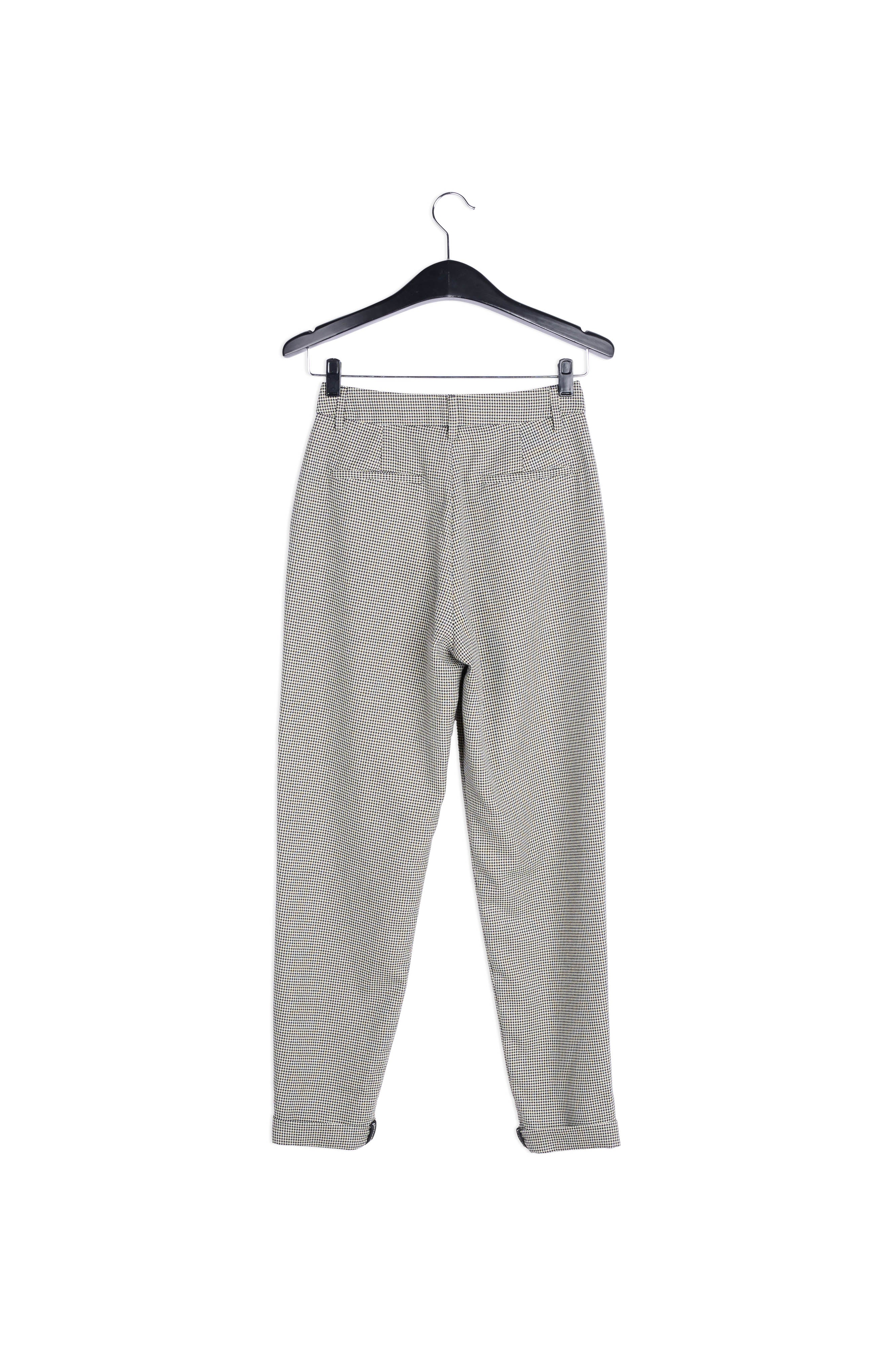 Pantalon pied-de-poule ample à taille haute RE—SSENTIEL | Essentiel second hand