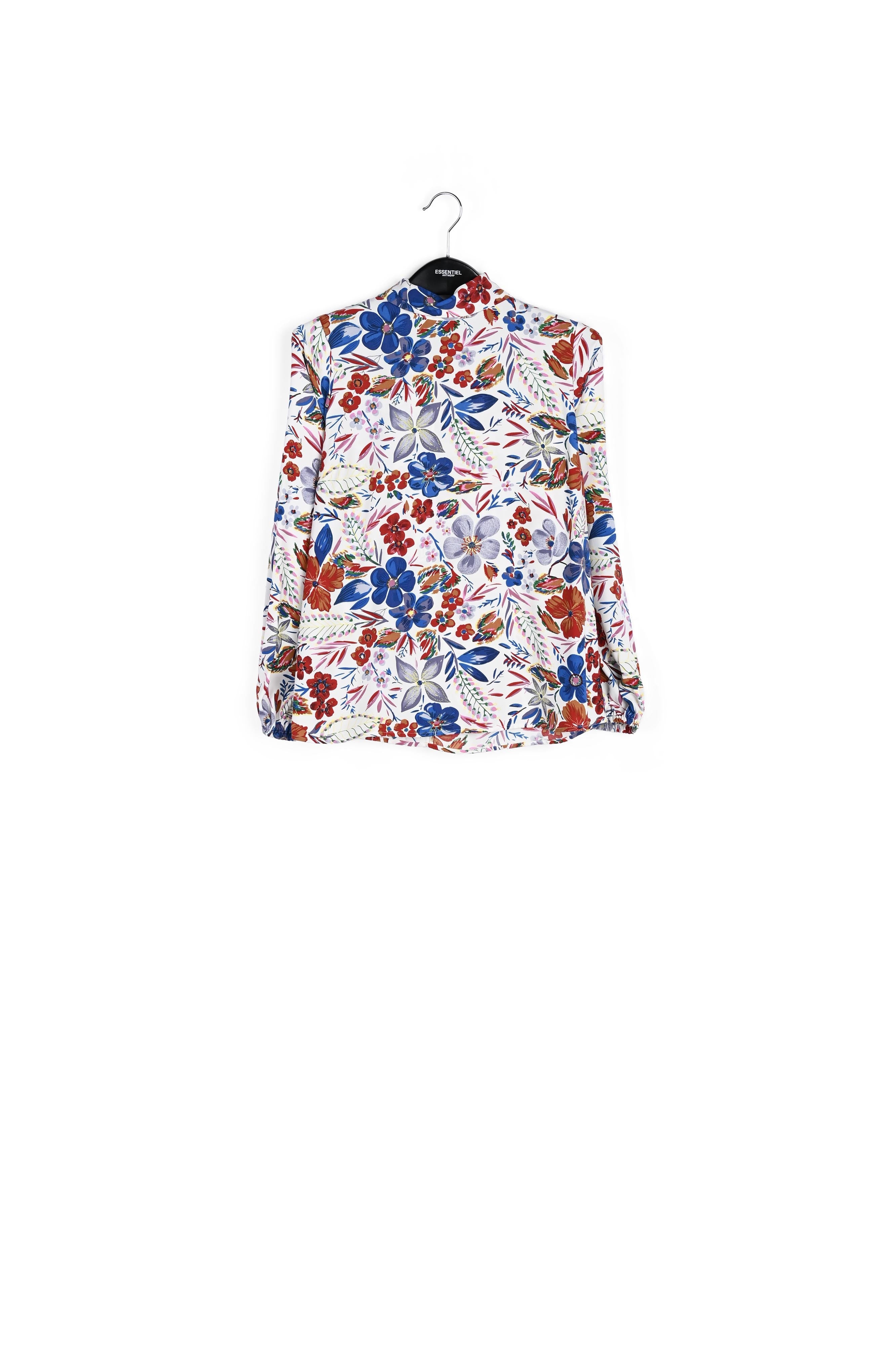 Off-white floral pussy bow shirt RE—SSENTIEL | Essentiel second hand