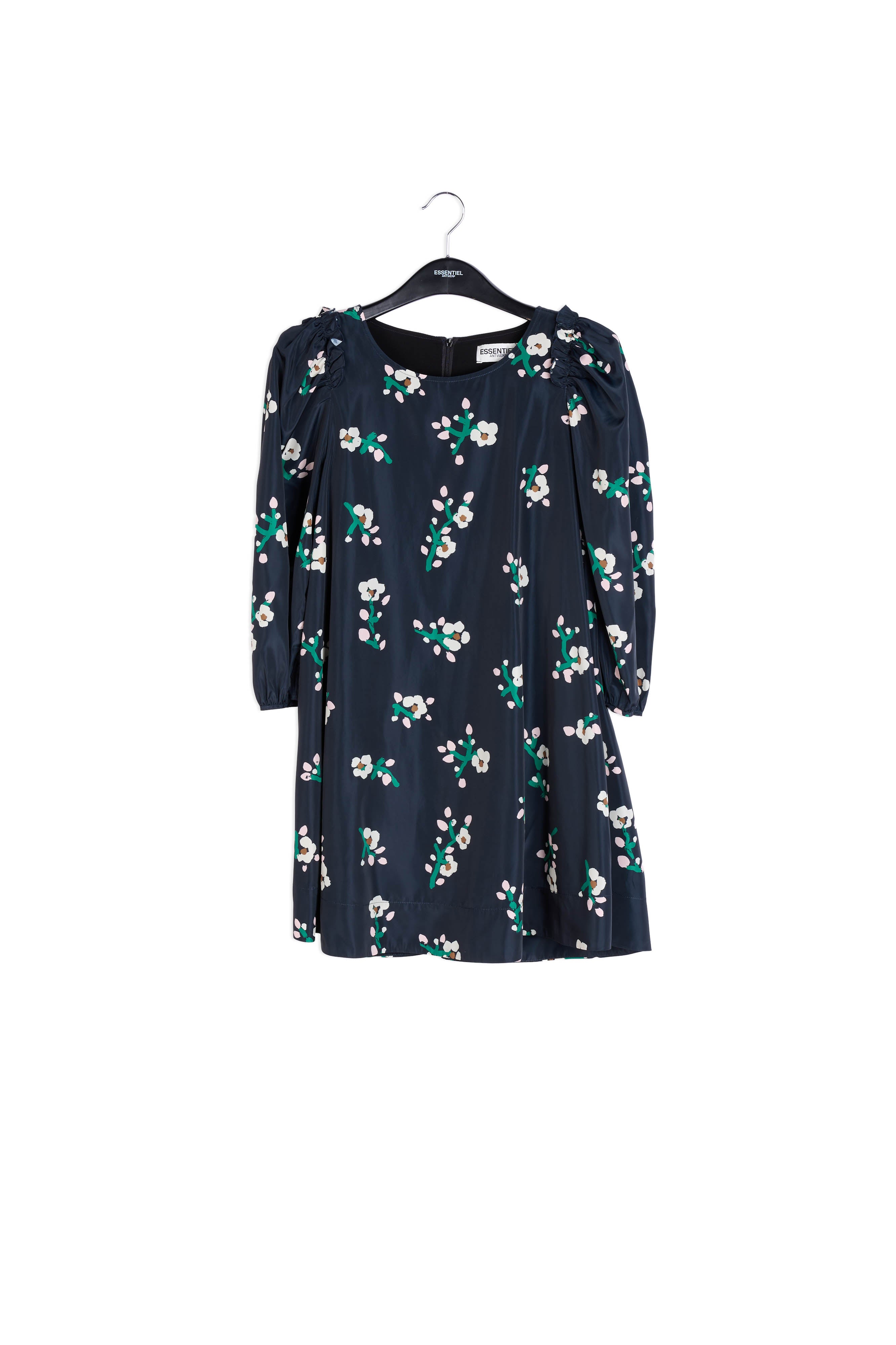 Black taffeta mini dress RE—SSENTIEL | Essentiel second hand