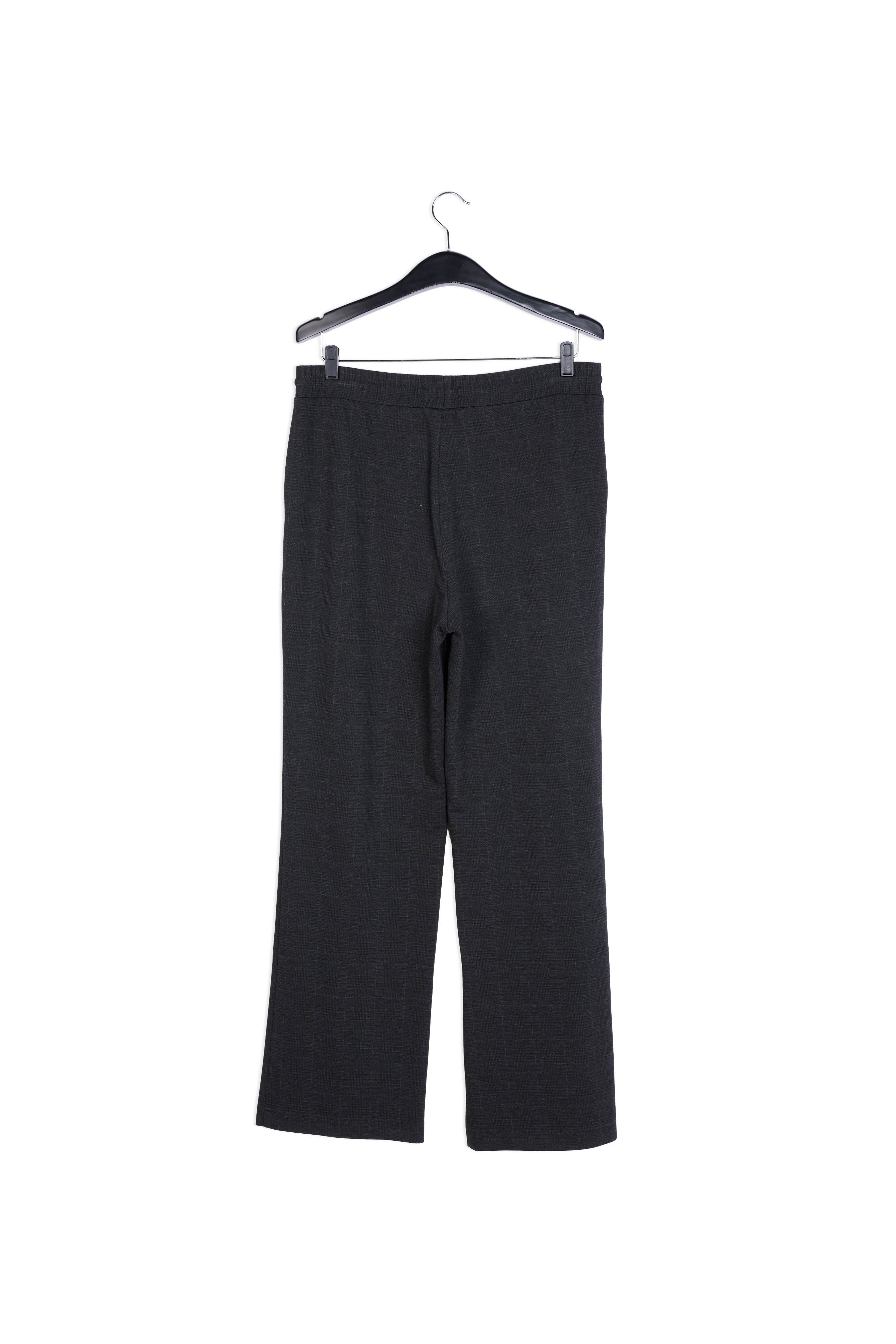 Grey check loose-fit straight-leg pants RE—SSENTIEL | Essentiel second hand