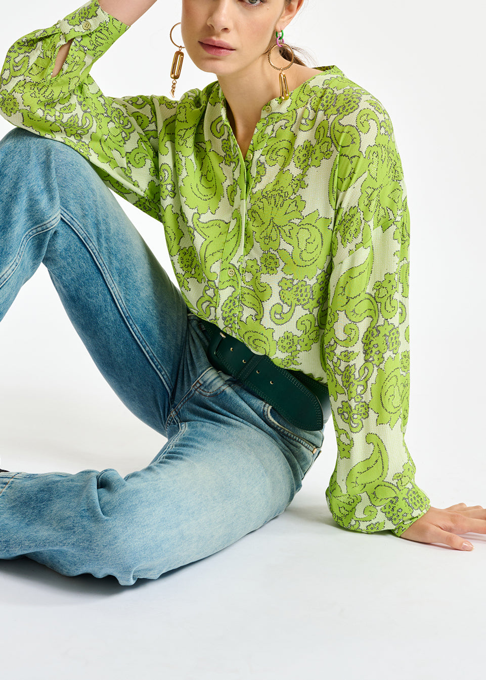 Hemd met kleurrijke bloemenprint RE—SSENTIEL | Essentiel second hand