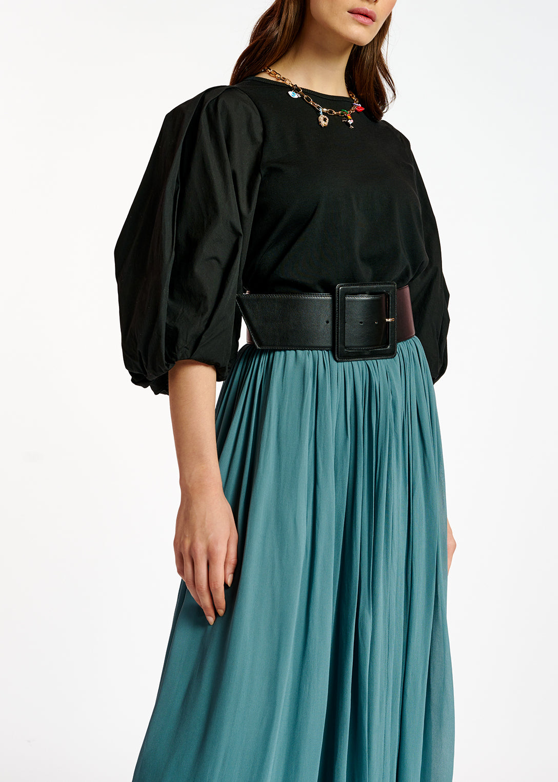 Bleu maxi-length skirt RE—SSENTIEL | Essentiel second hand
