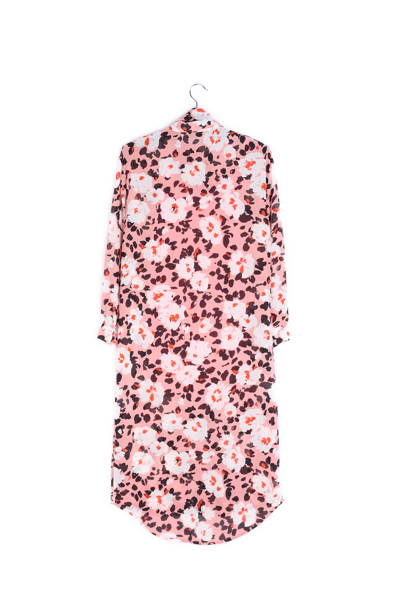 Robe chemise rose à imprimé floral RE—SSENTIEL | Essentiel second hand
