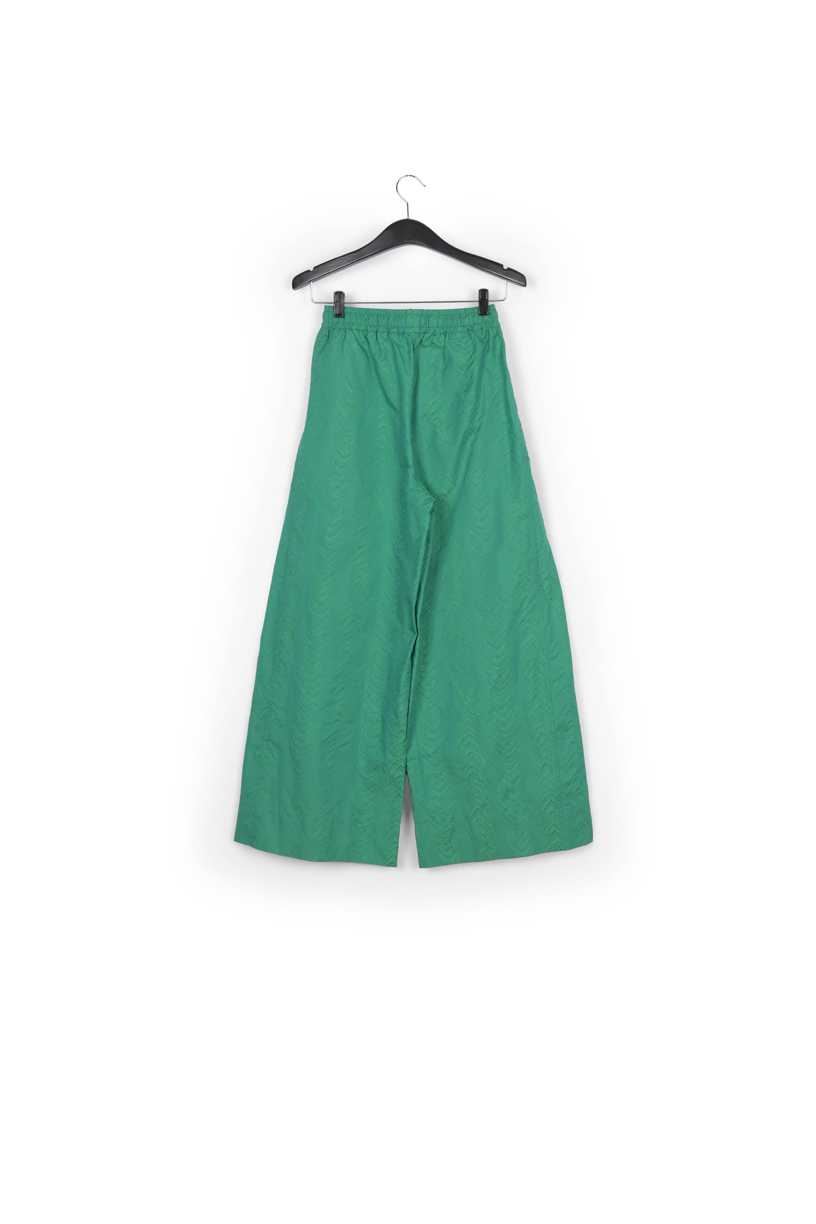Pantalon large en jacquard vert RE—SSENTIEL | Essentiel second hand