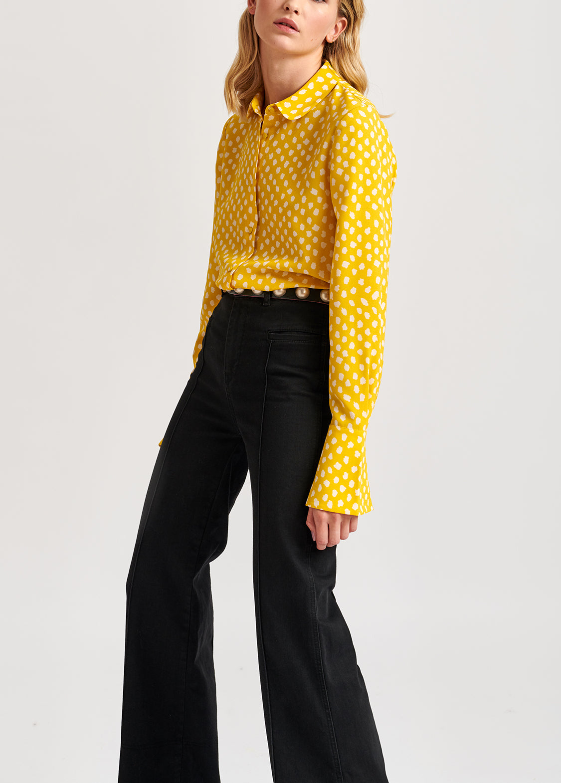 Yellow polka dot shirt RE—SSENTIEL | Essentiel second hand