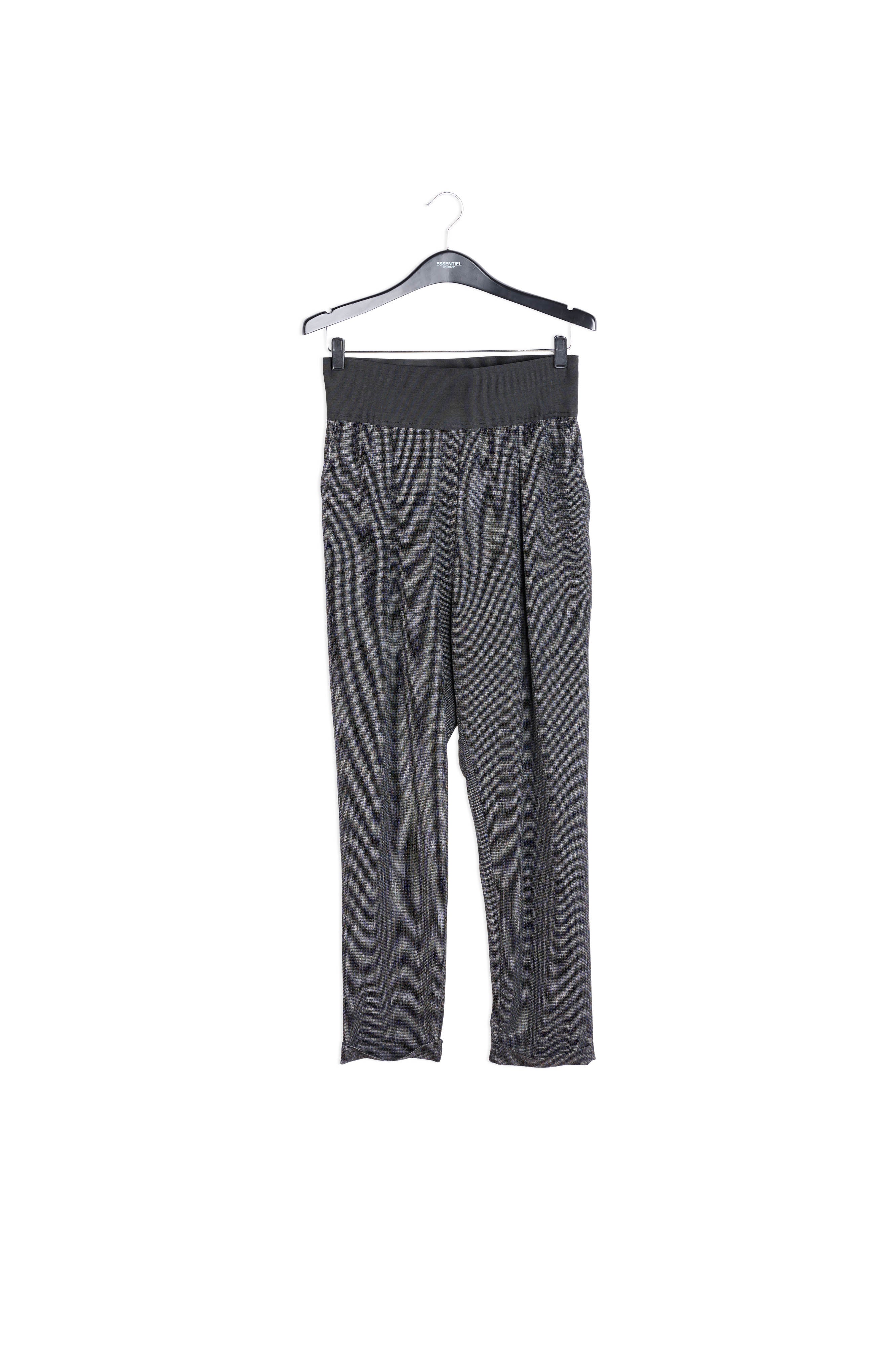 High-waisted black and white tapered pants RE—SSENTIEL | Essentiel second hand