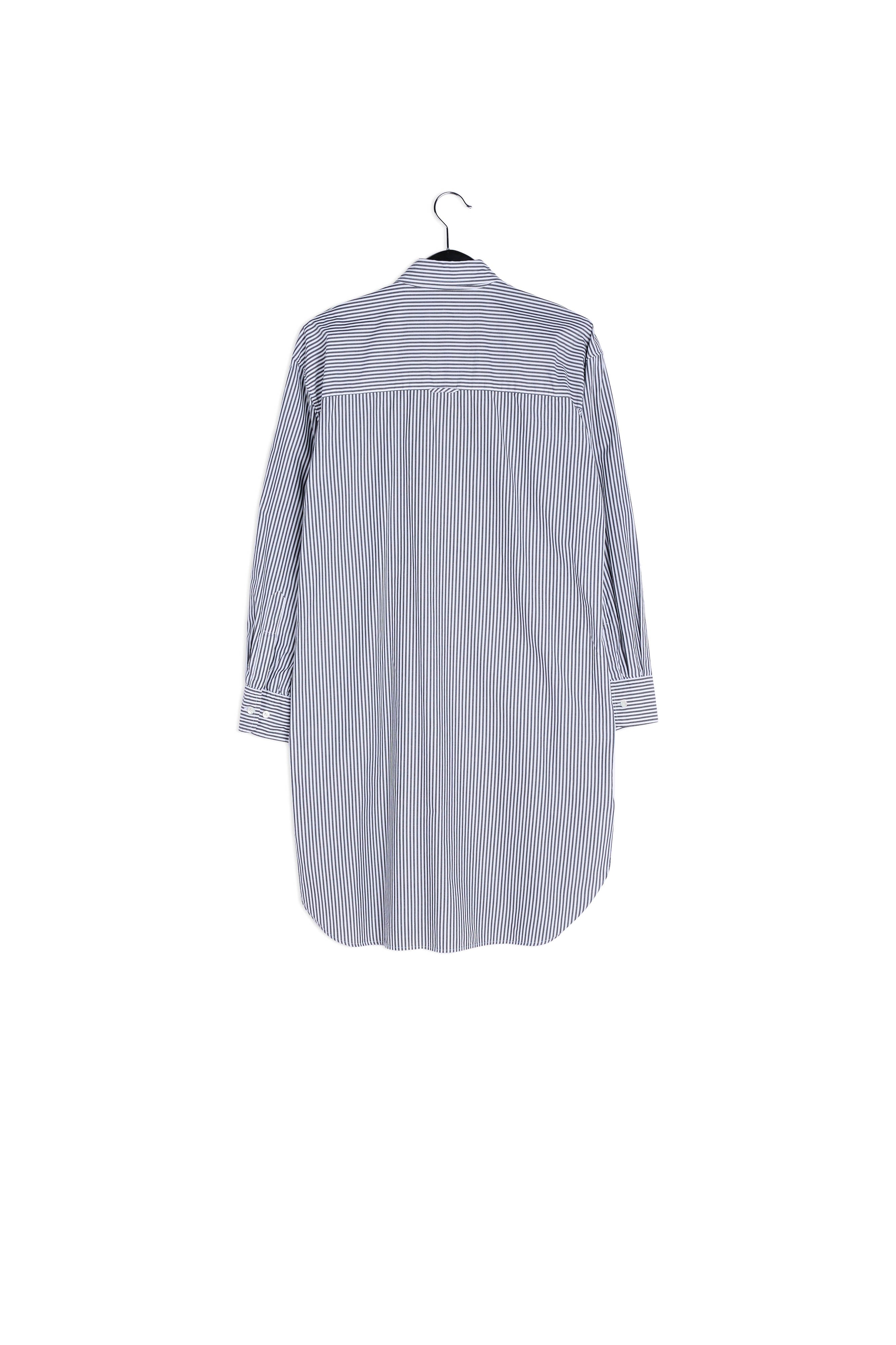 Robe chemise à rayures bleu pâle et blanc cassé RE—SSENTIEL | Essentiel second hand