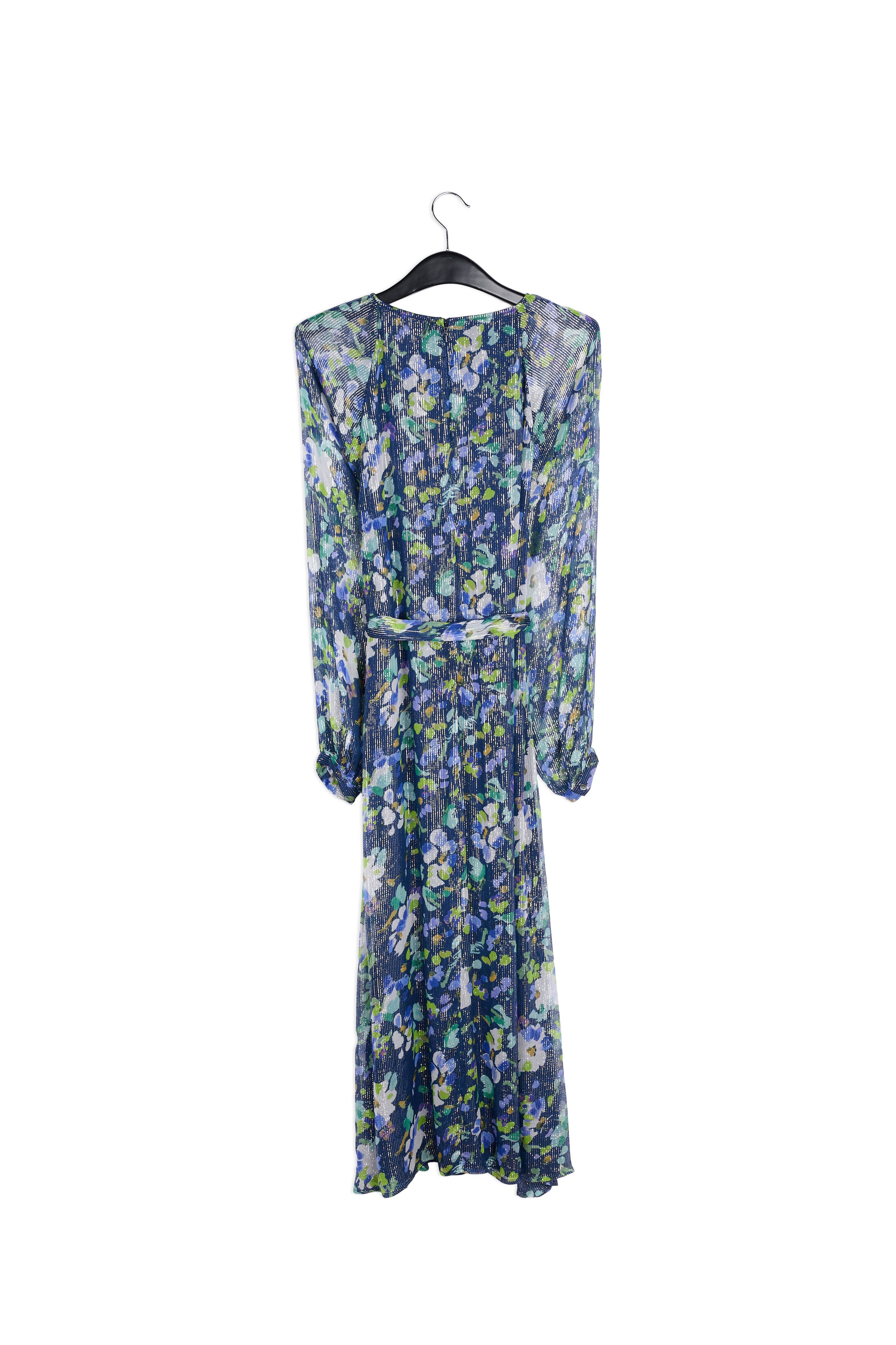 Mint green floral-print belted midi dress RE—SSENTIEL | Essentiel second hand