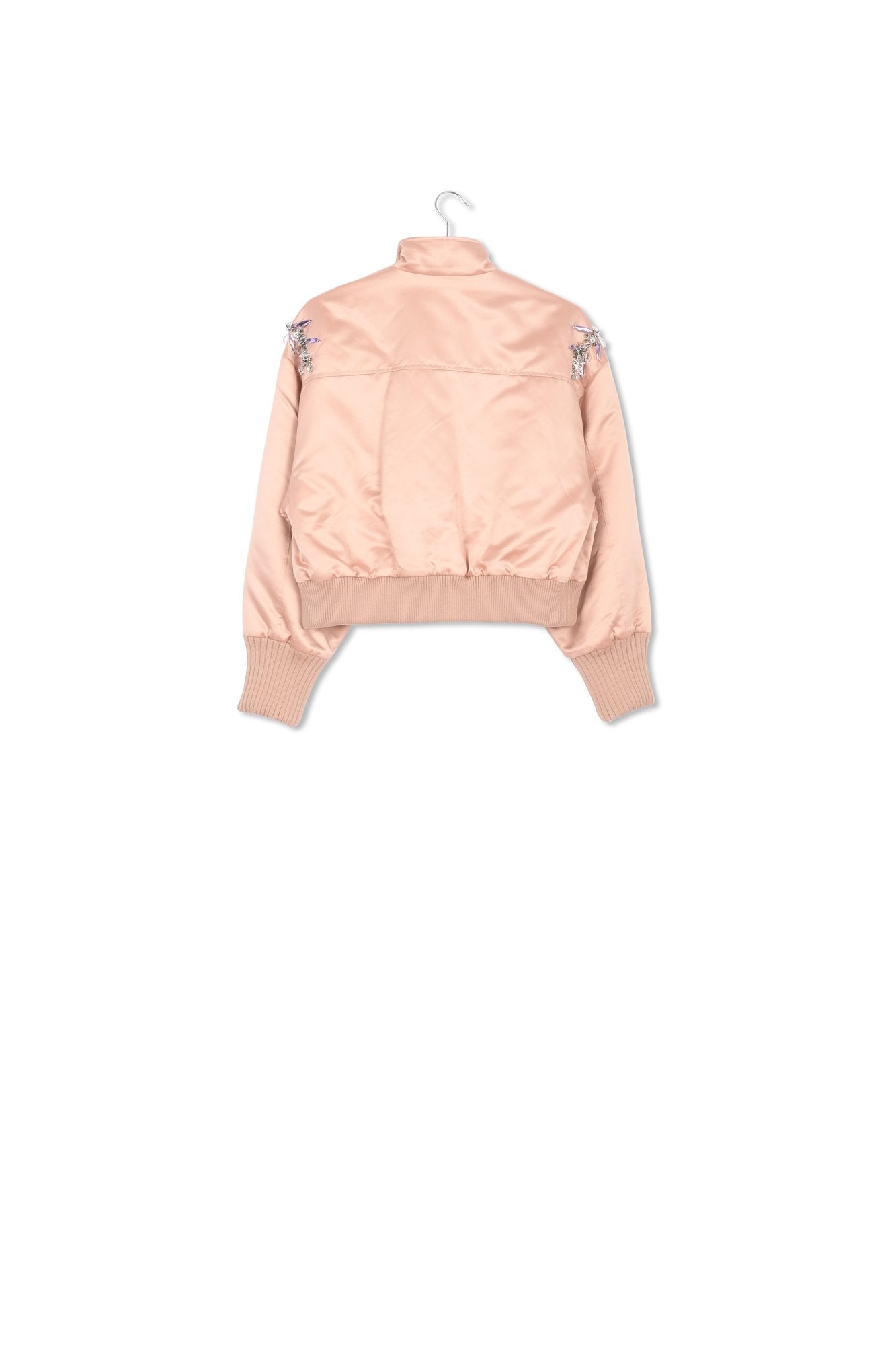 Blouson aviateur en satin vieux rose avec strass RE—SSENTIEL | Essentiel second hand