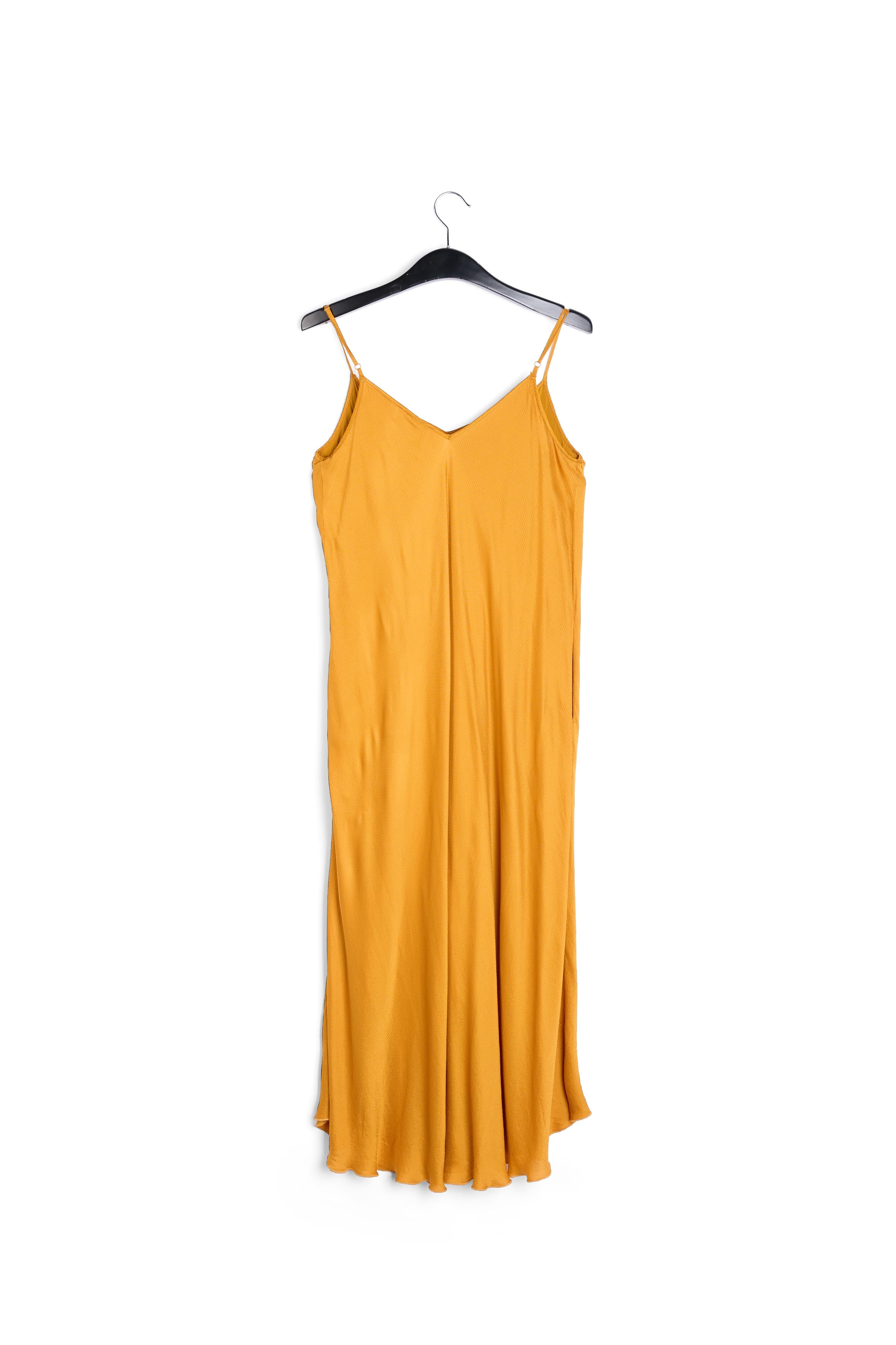 Ochre v-neck midi dress RE—SSENTIEL | Essentiel second hand