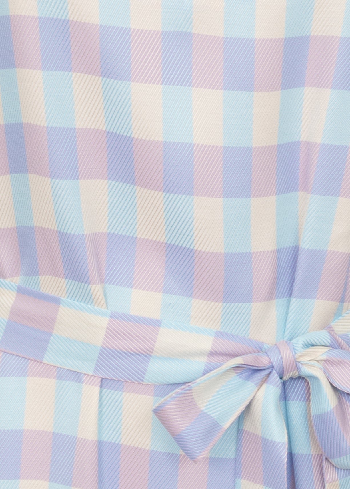 Light blue and purple plaid midi dress RE—SSENTIEL | Essentiel second hand