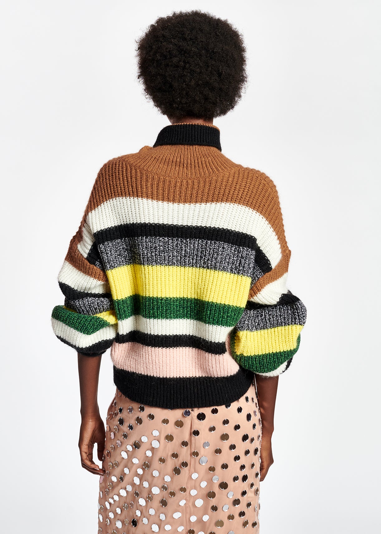Striped wool-blend turtleneck sweater RE—SSENTIEL | Essentiel second hand