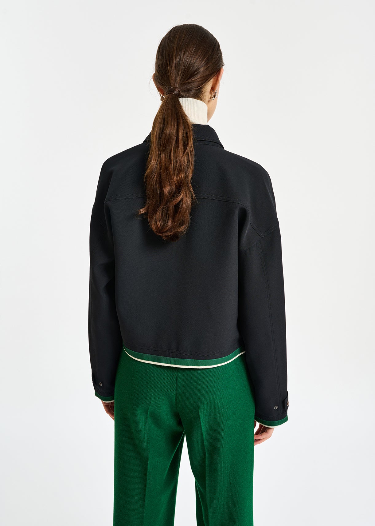 Black utility-inspired jacket RE—SSENTIEL | Essentiel second hand