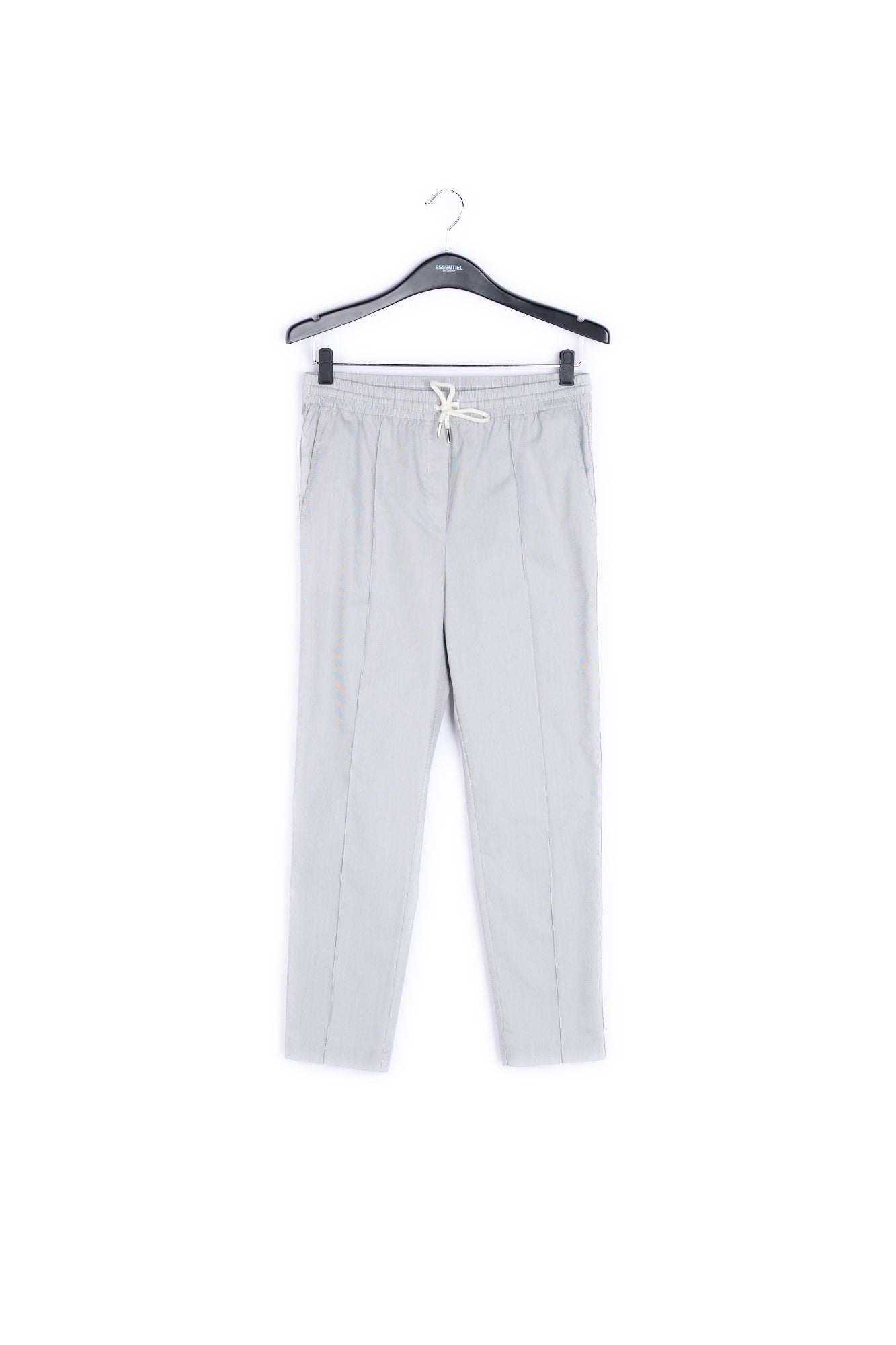 Pantalon à carreaux gris et blanc cassé RE—SSENTIEL | Essentiel second hand
