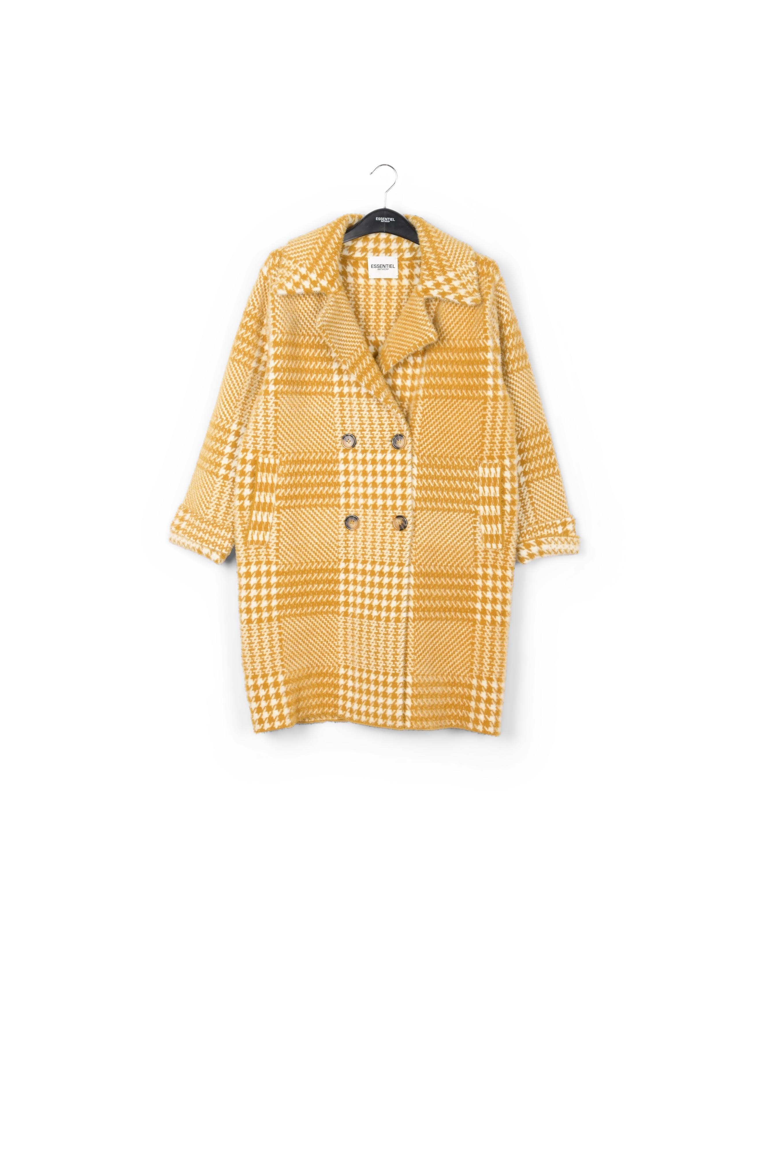 Soft houndstooth coat RE—SSENTIEL | Essentiel second hand