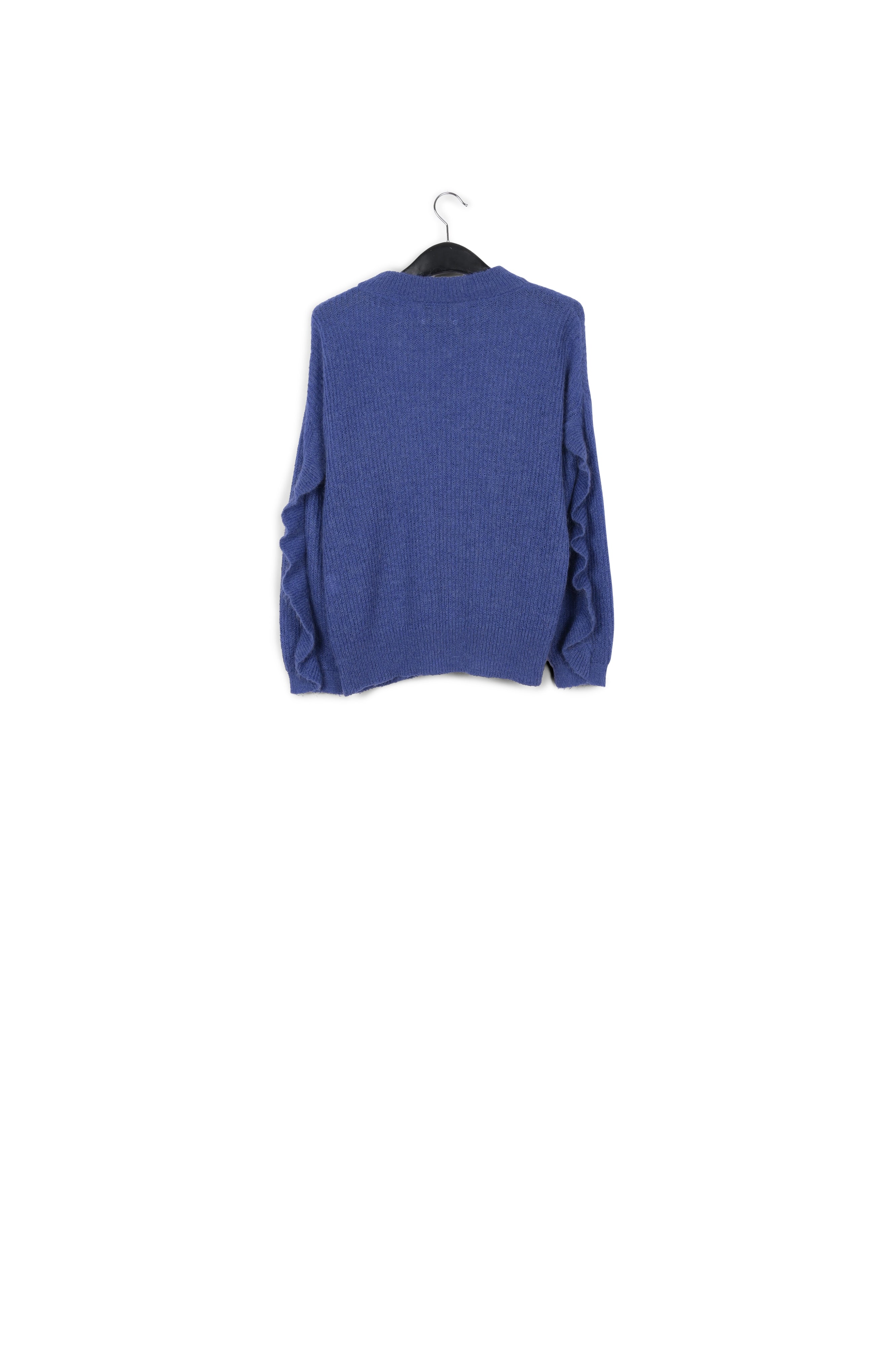 Soft mohair ruffled sweater in light blue RE—SSENTIEL | Essentiel second hand